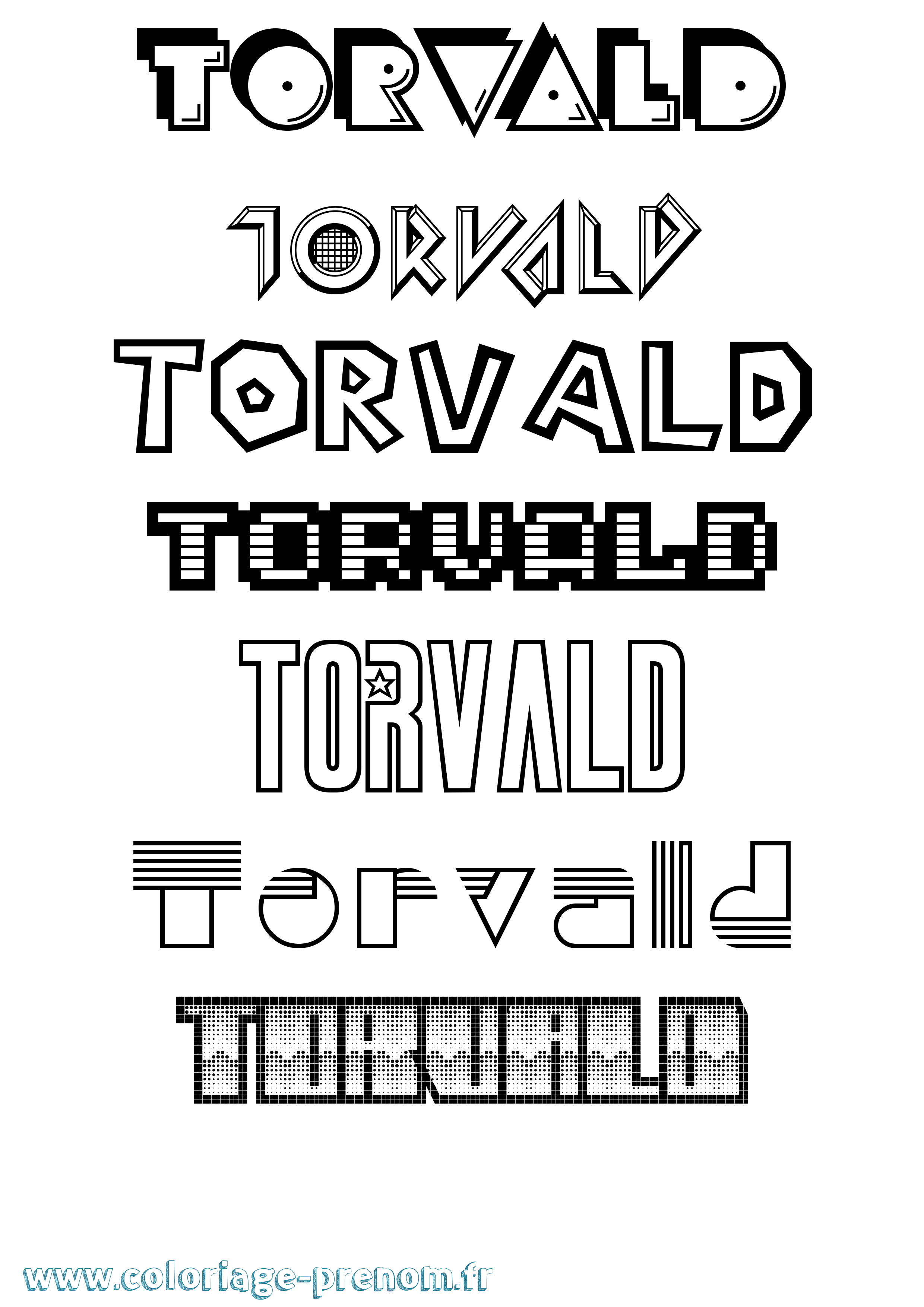 Coloriage Torvald Jeux Vidéos Coloriage prénom Torvald Jeux Vidéos