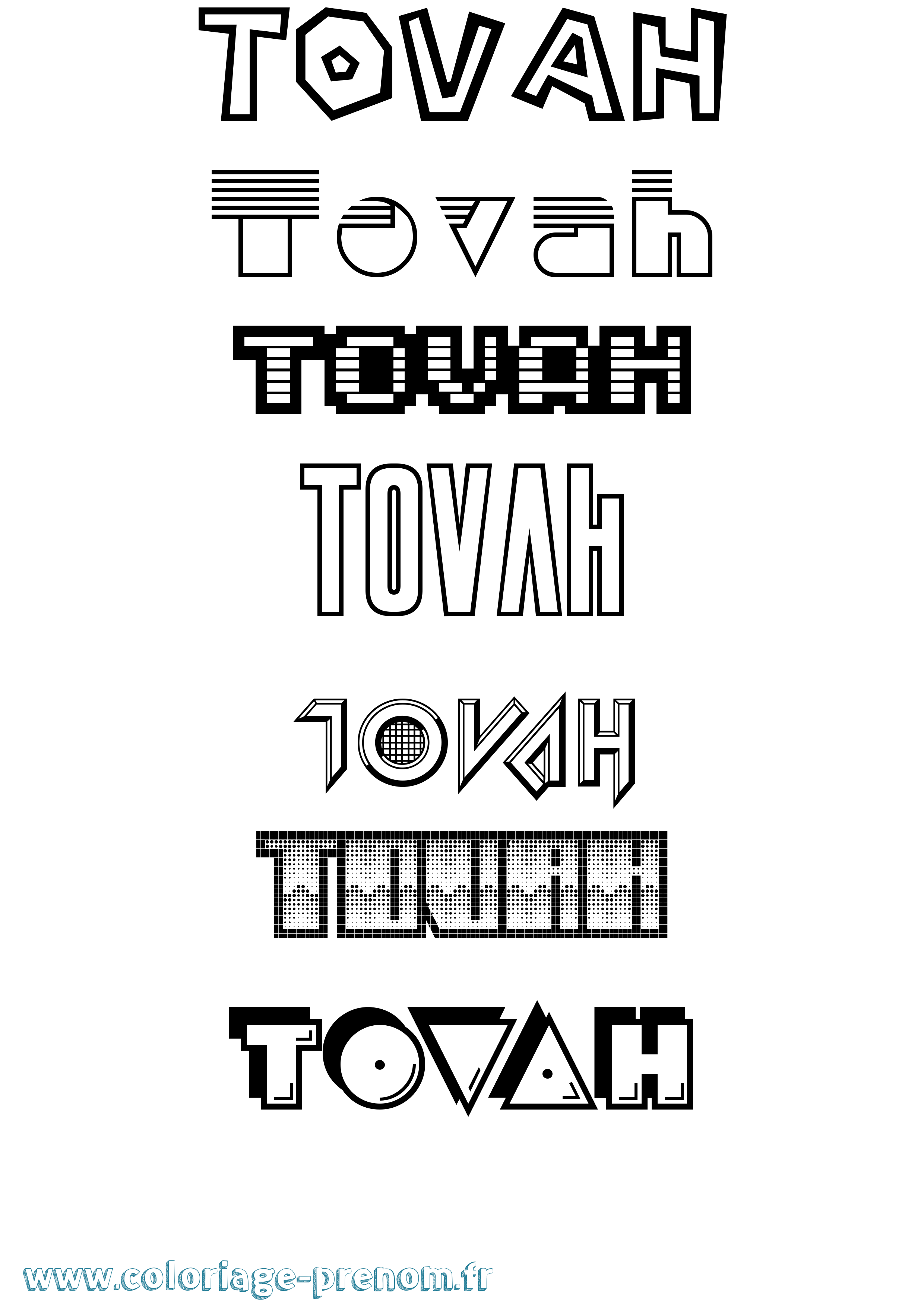 Coloriage Tovah Jeux Vidéos Coloriage prénom Tovah Jeux Vidéos