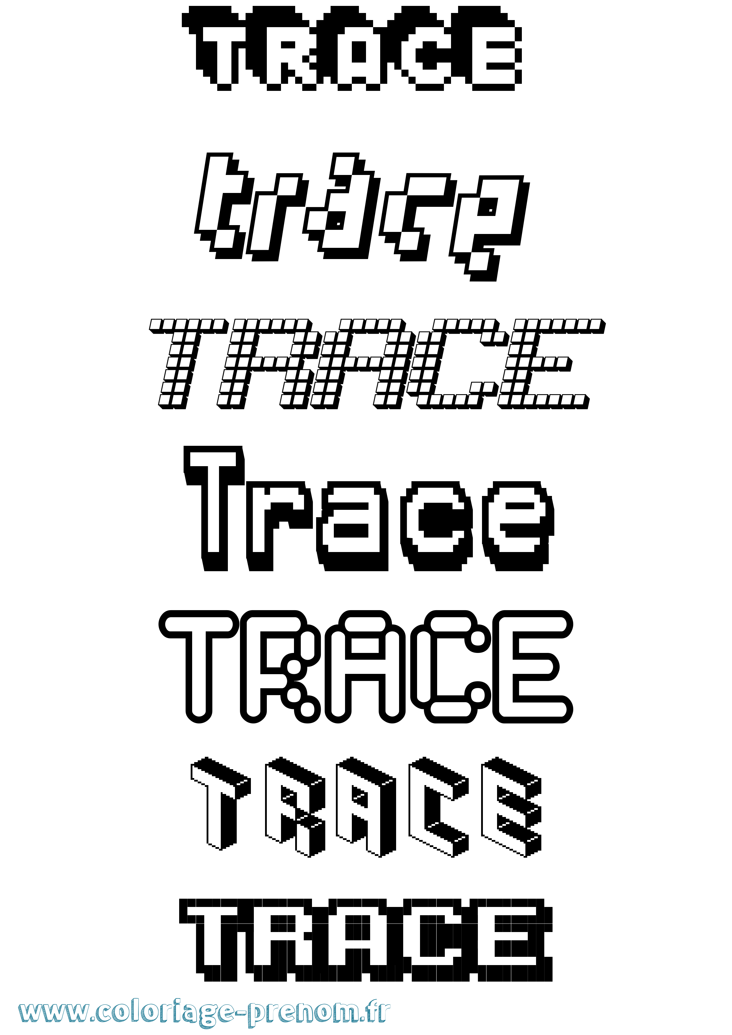 Coloriage Trace Pixel Coloriage prénom Trace Pixel