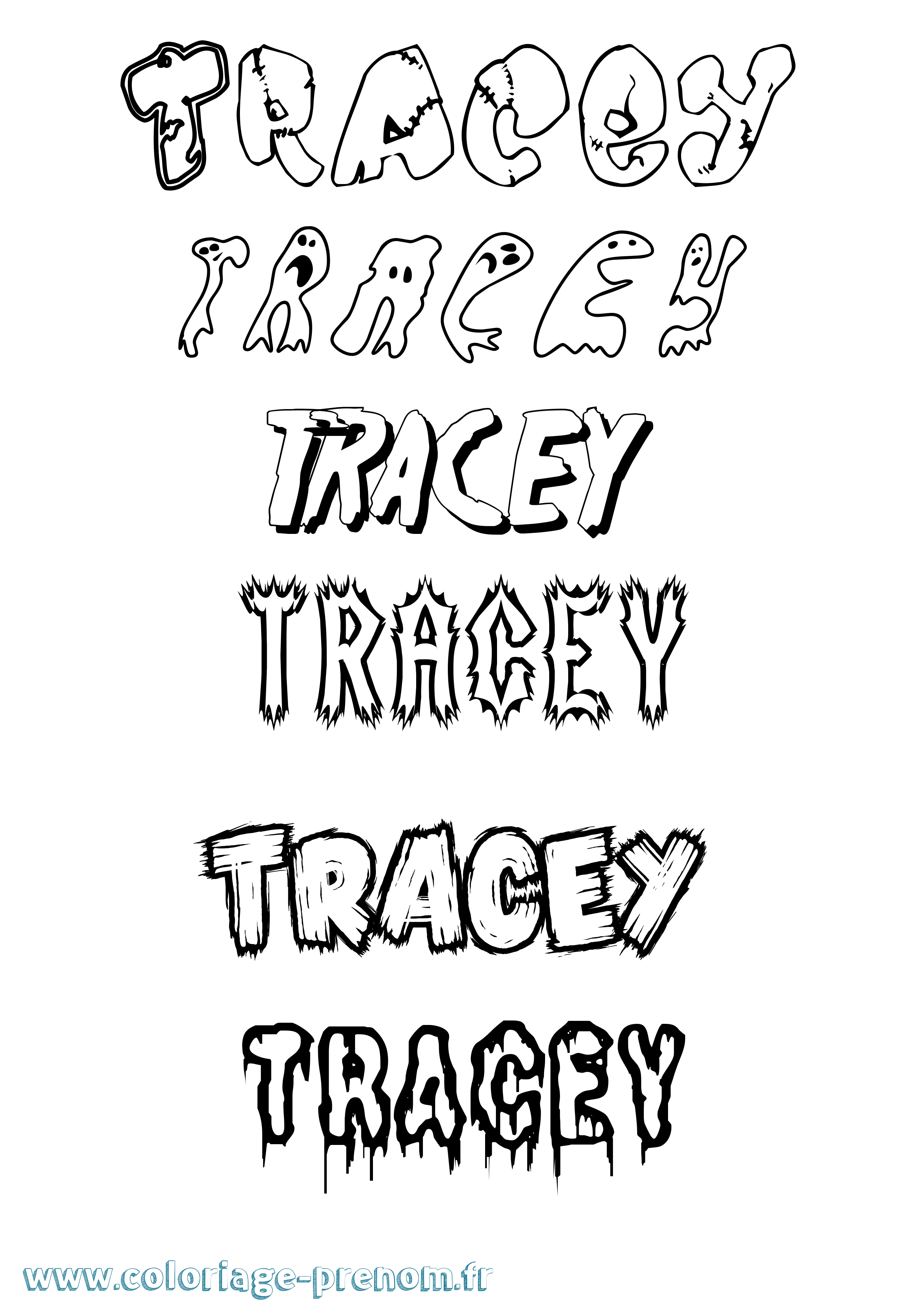 Coloriage Tracey Frisson Coloriage prénom Tracey Frisson