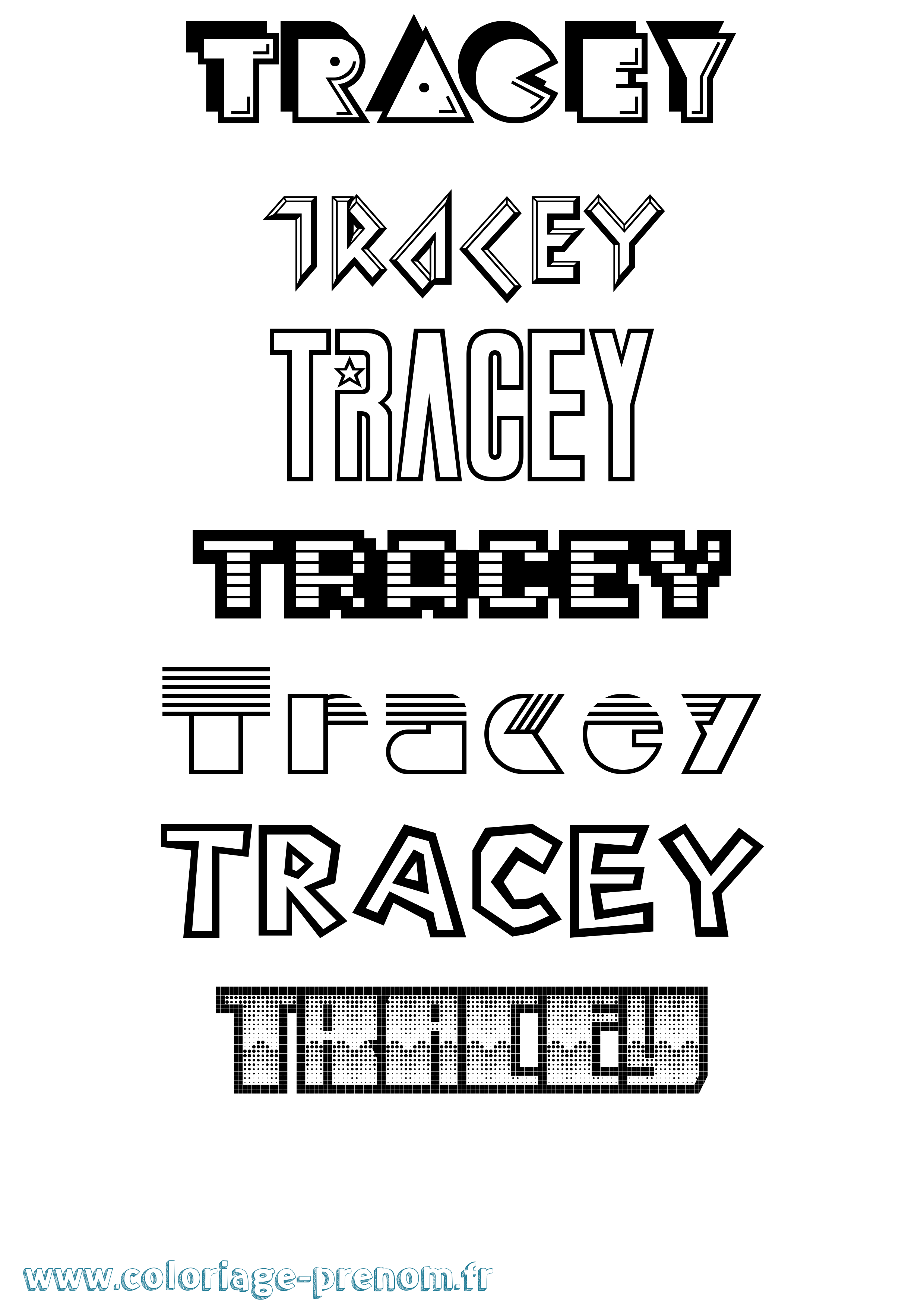 Coloriage Tracey Jeux Vidéos Coloriage prénom Tracey Jeux Vidéos