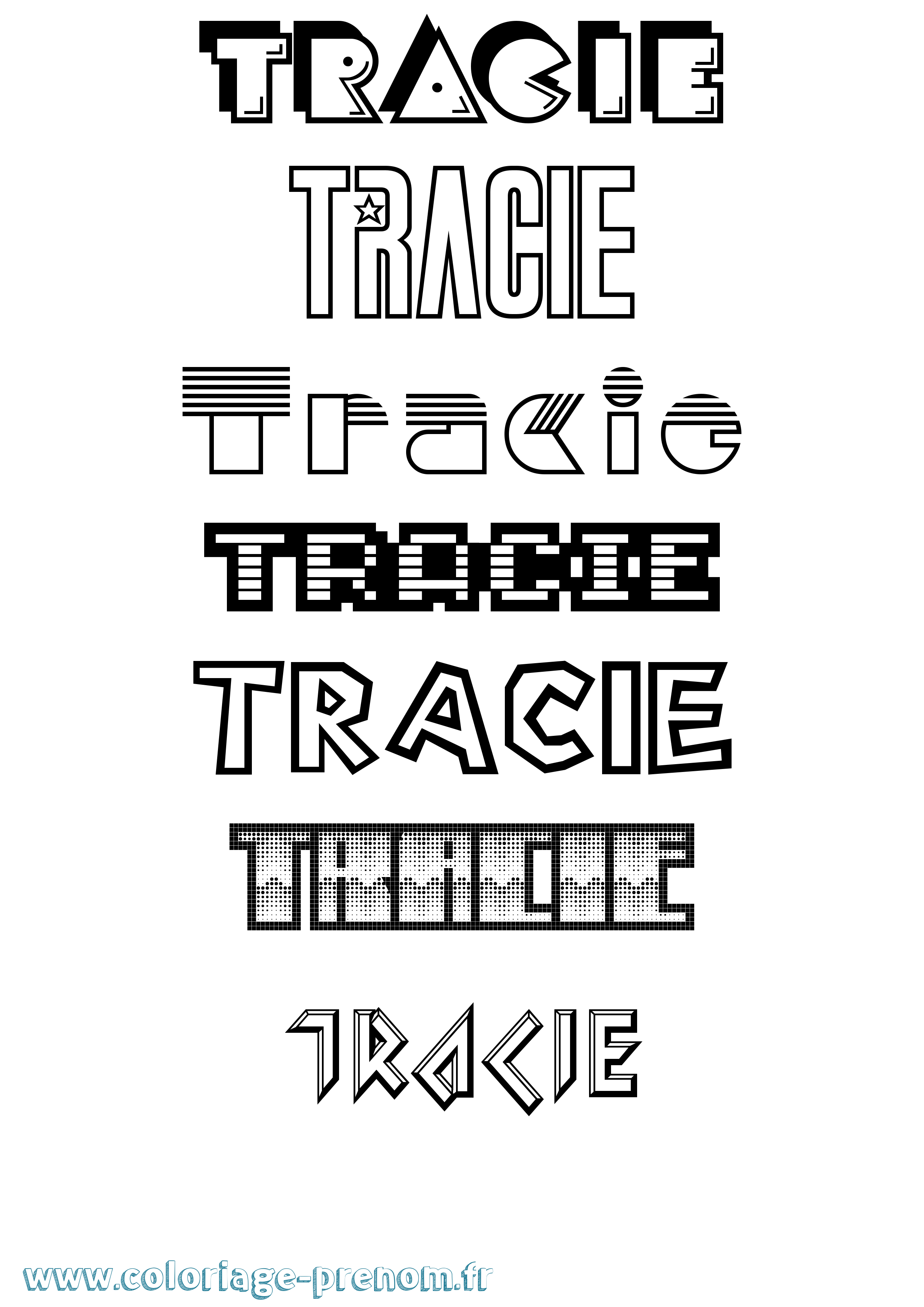Coloriage Tracie Jeux Vidéos Coloriage prénom Tracie Jeux Vidéos