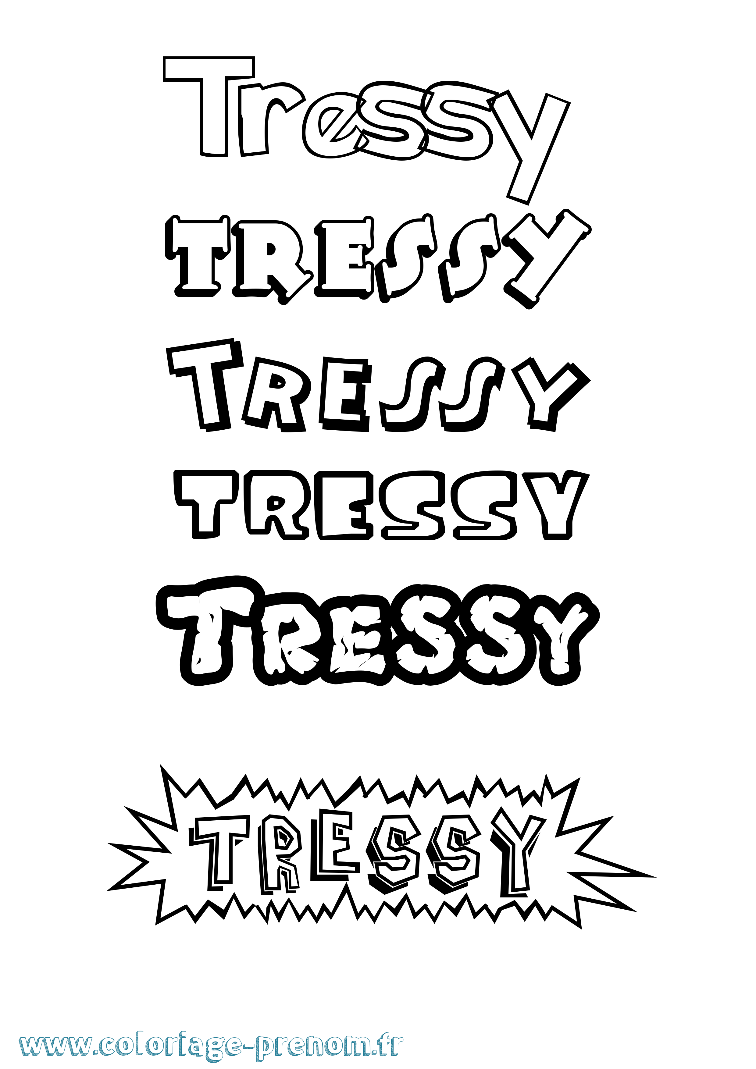 Coloriage Tressy Dessin Animé Coloriage prénom Tressy Dessin Animé
