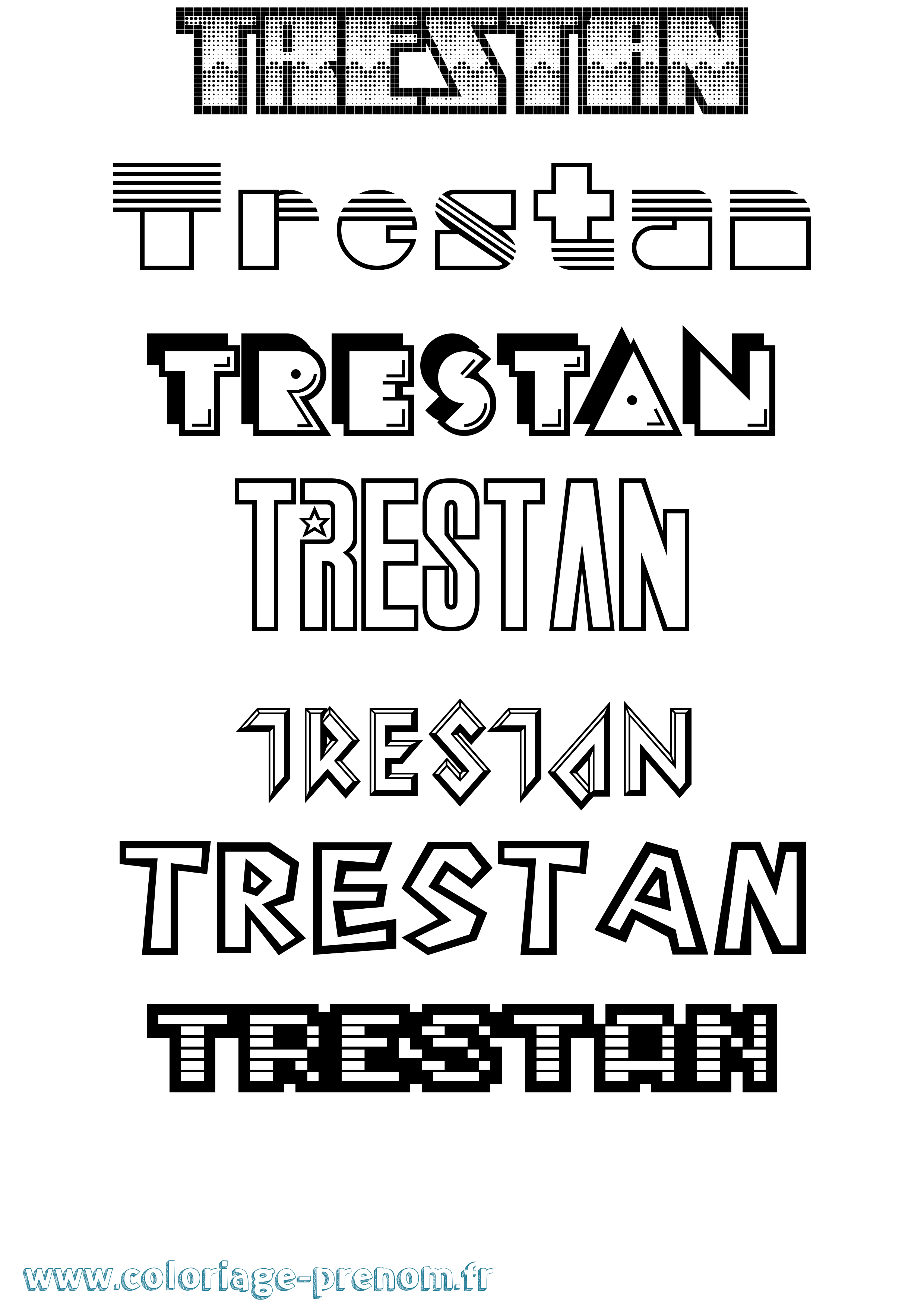 Coloriage Trestan Jeux Vidéos Coloriage prénom Trestan Jeux Vidéos
