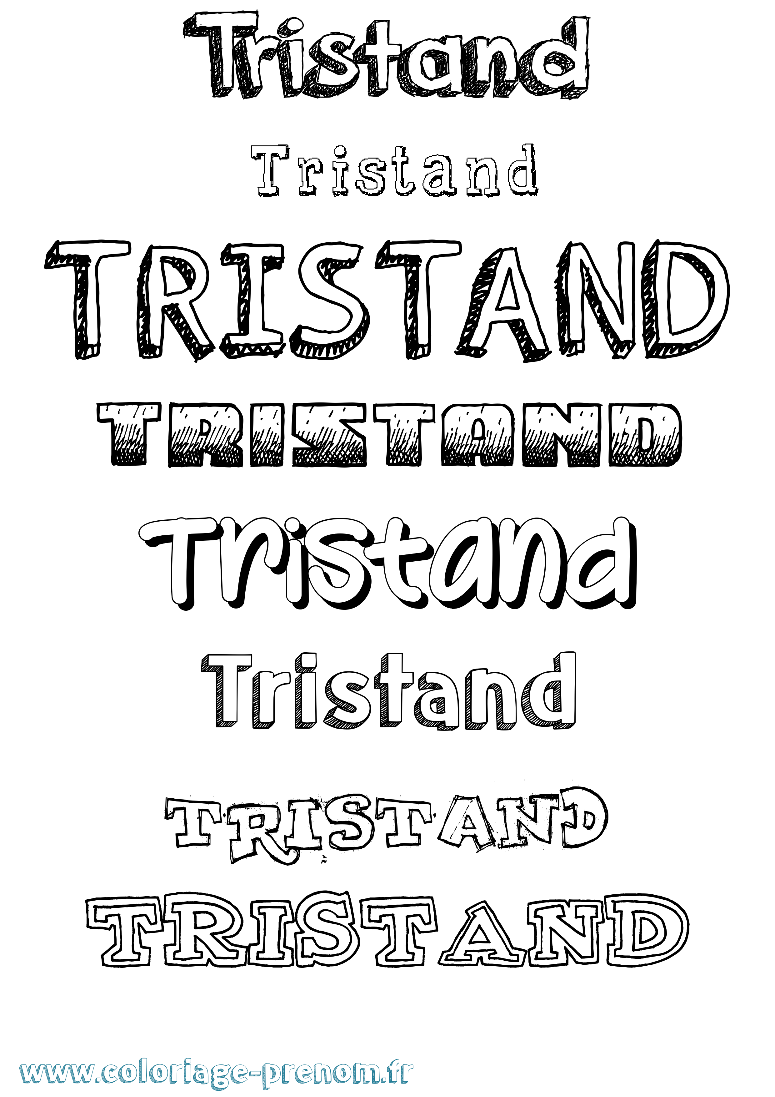 Coloriage Tristand Dessiné Coloriage prénom Tristand Dessiné