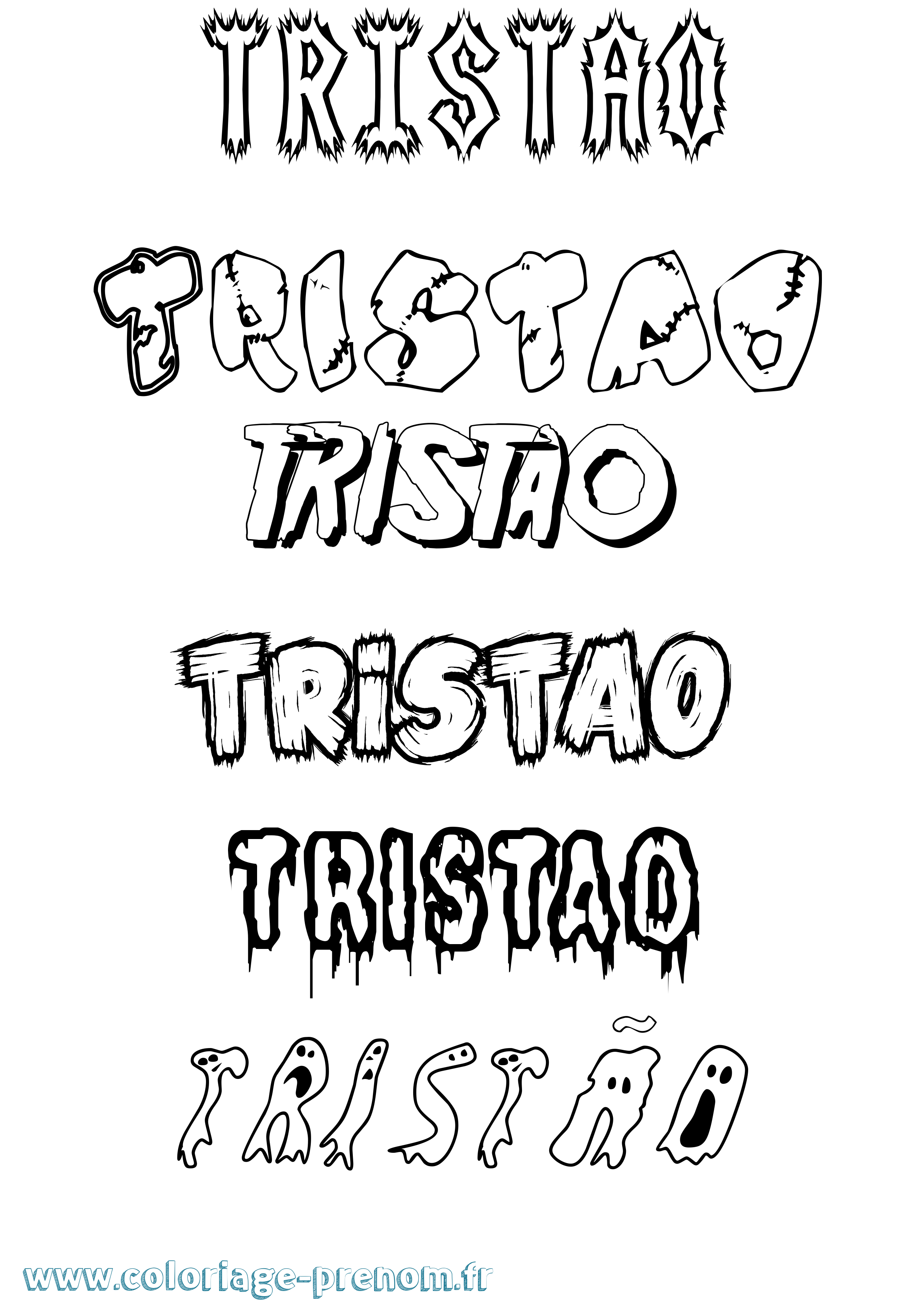 Coloriage Tristão Frisson Coloriage prénom Tristão Frisson