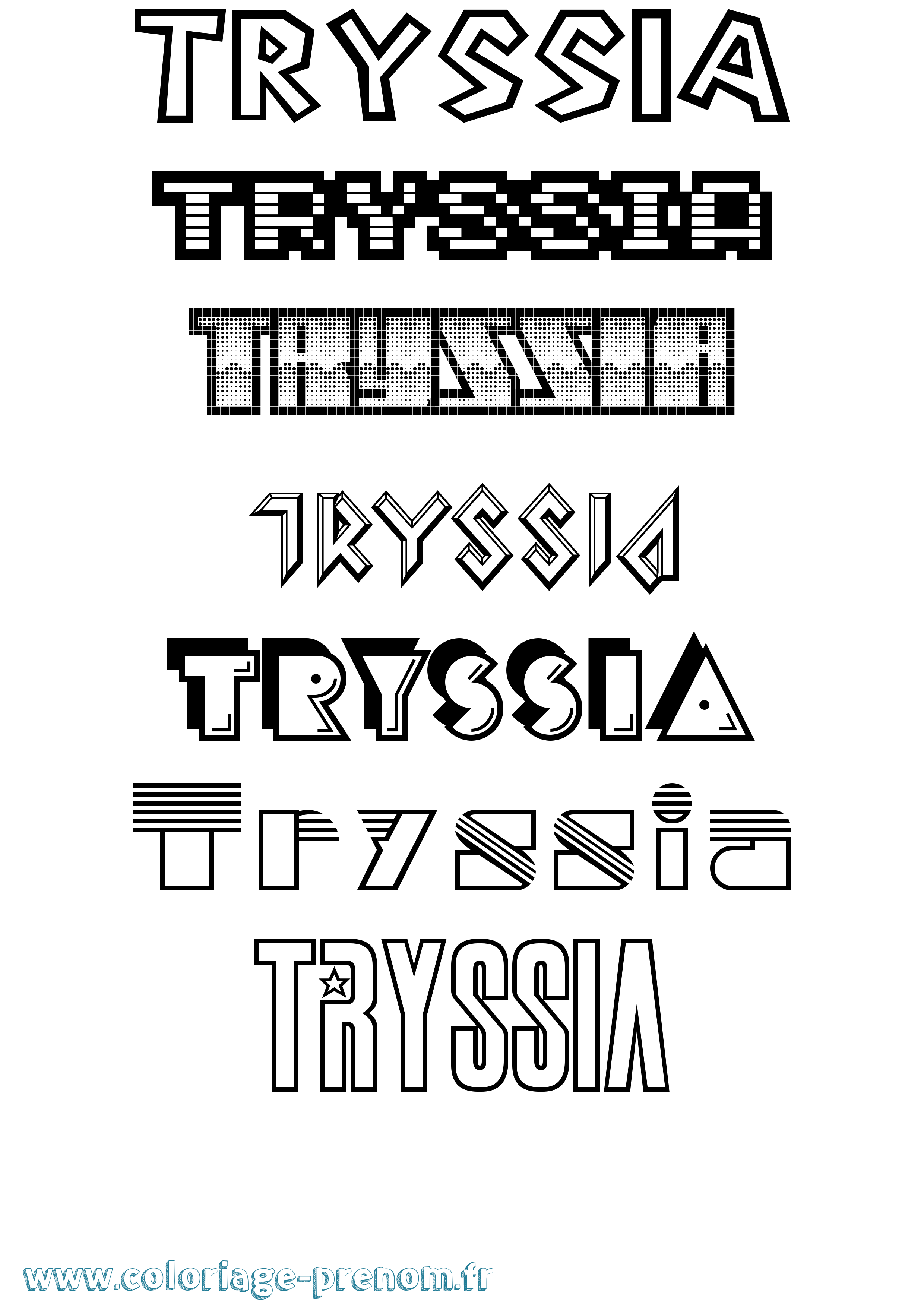 Coloriage Tryssia Jeux Vidéos Coloriage prénom Tryssia Jeux Vidéos
