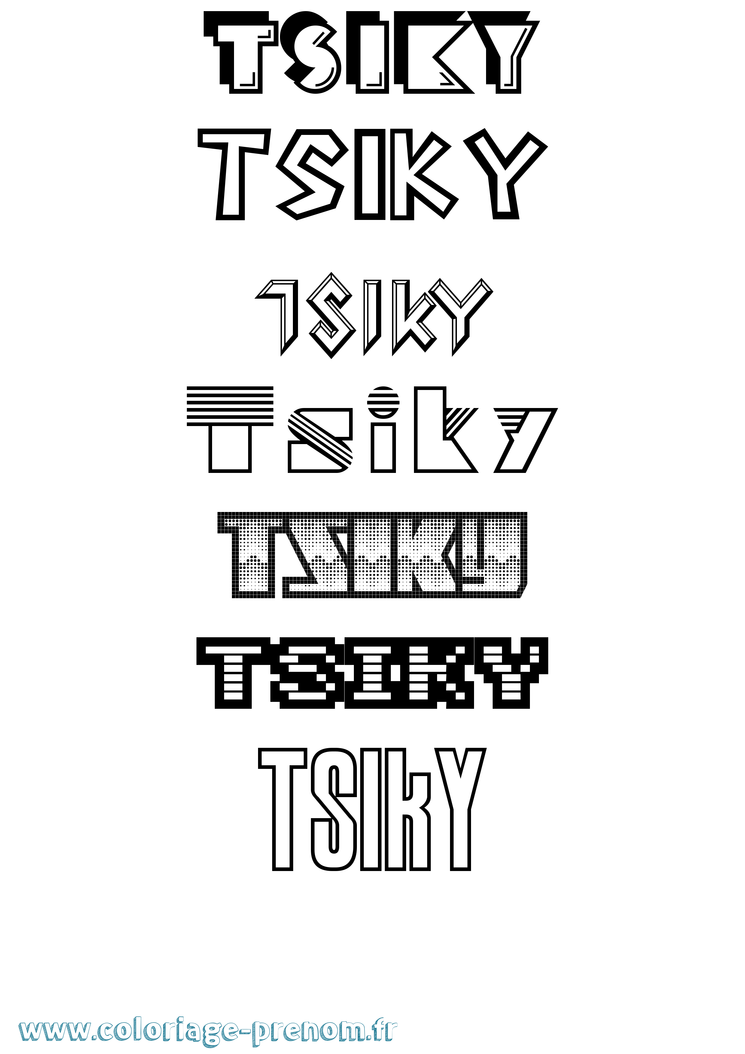 Coloriage Tsiky Jeux Vidéos Coloriage prénom Tsiky Jeux Vidéos