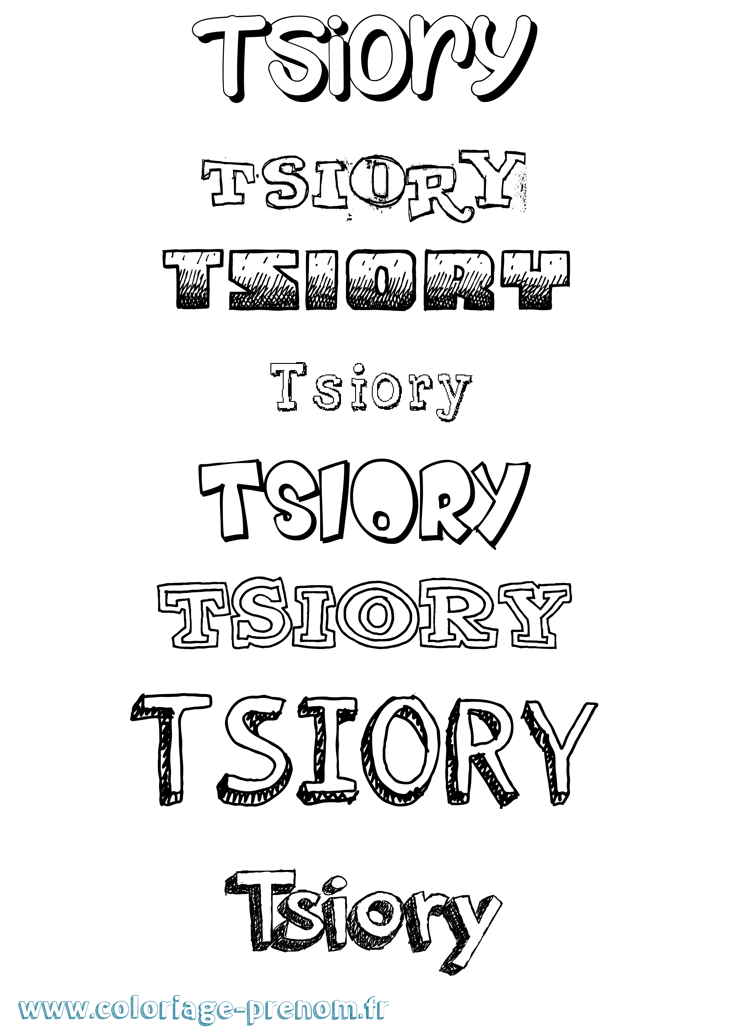 Coloriage Tsiory Dessiné Coloriage prénom Tsiory Dessiné