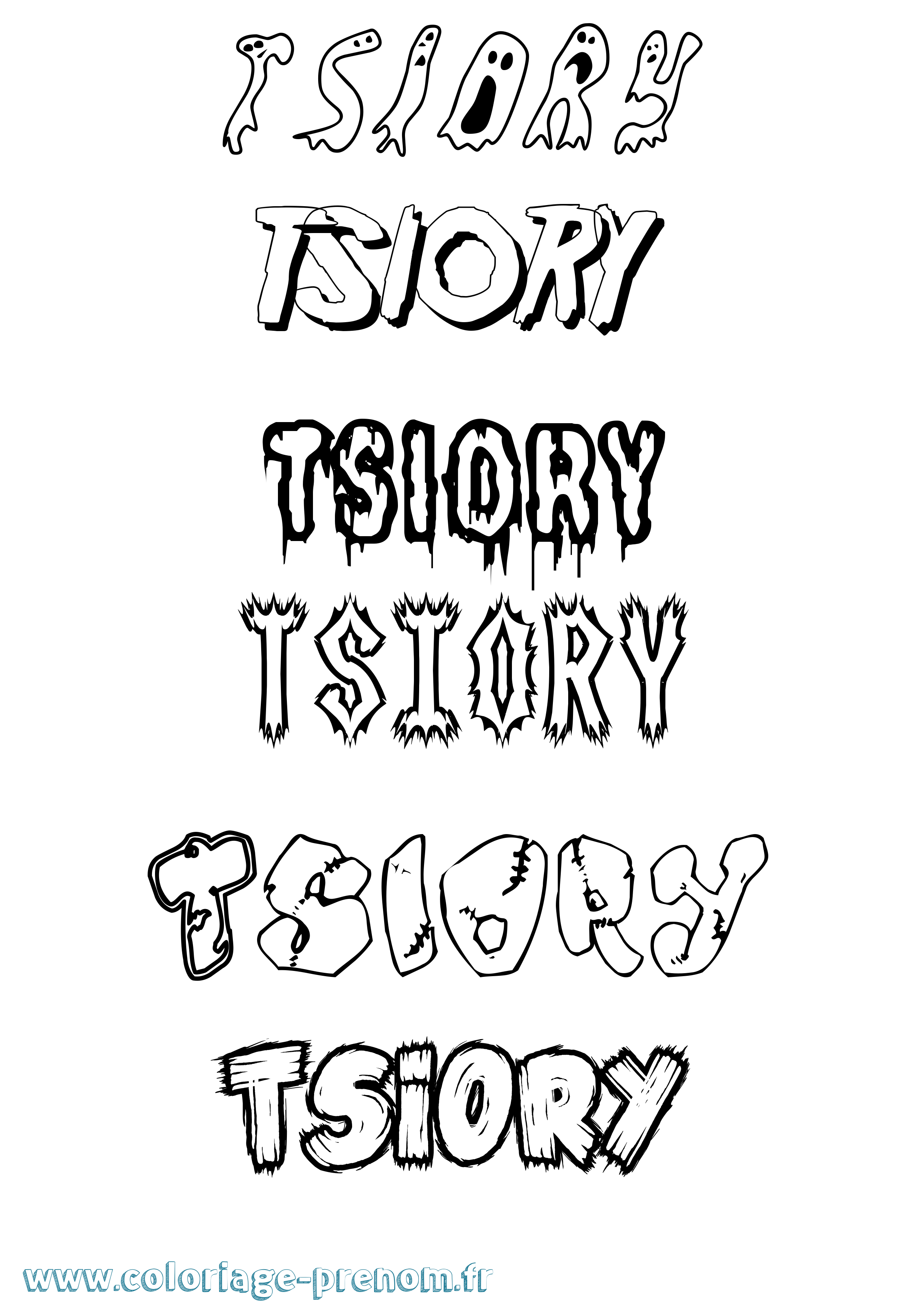 Coloriage Tsiory Frisson Coloriage prénom Tsiory Frisson