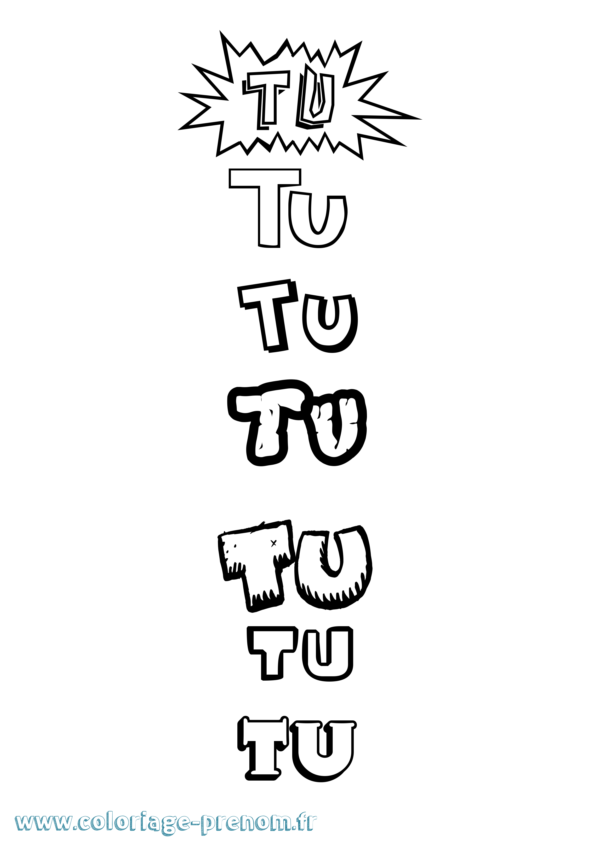 Coloriage Tu Dessin Animé Coloriage prénom Tu Dessin Animé