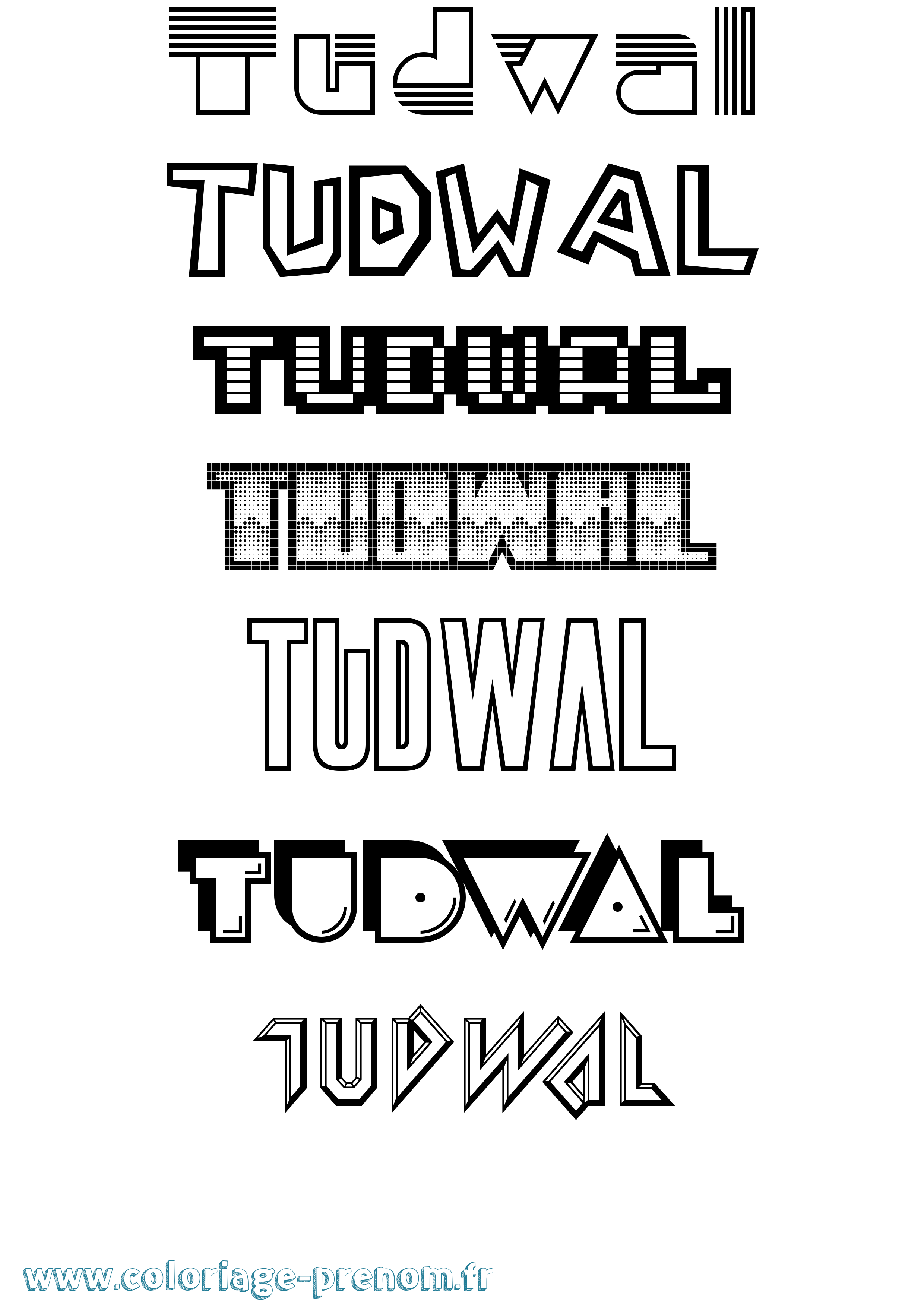 Coloriage Tudwal Jeux Vidéos Coloriage prénom Tudwal Jeux Vidéos
