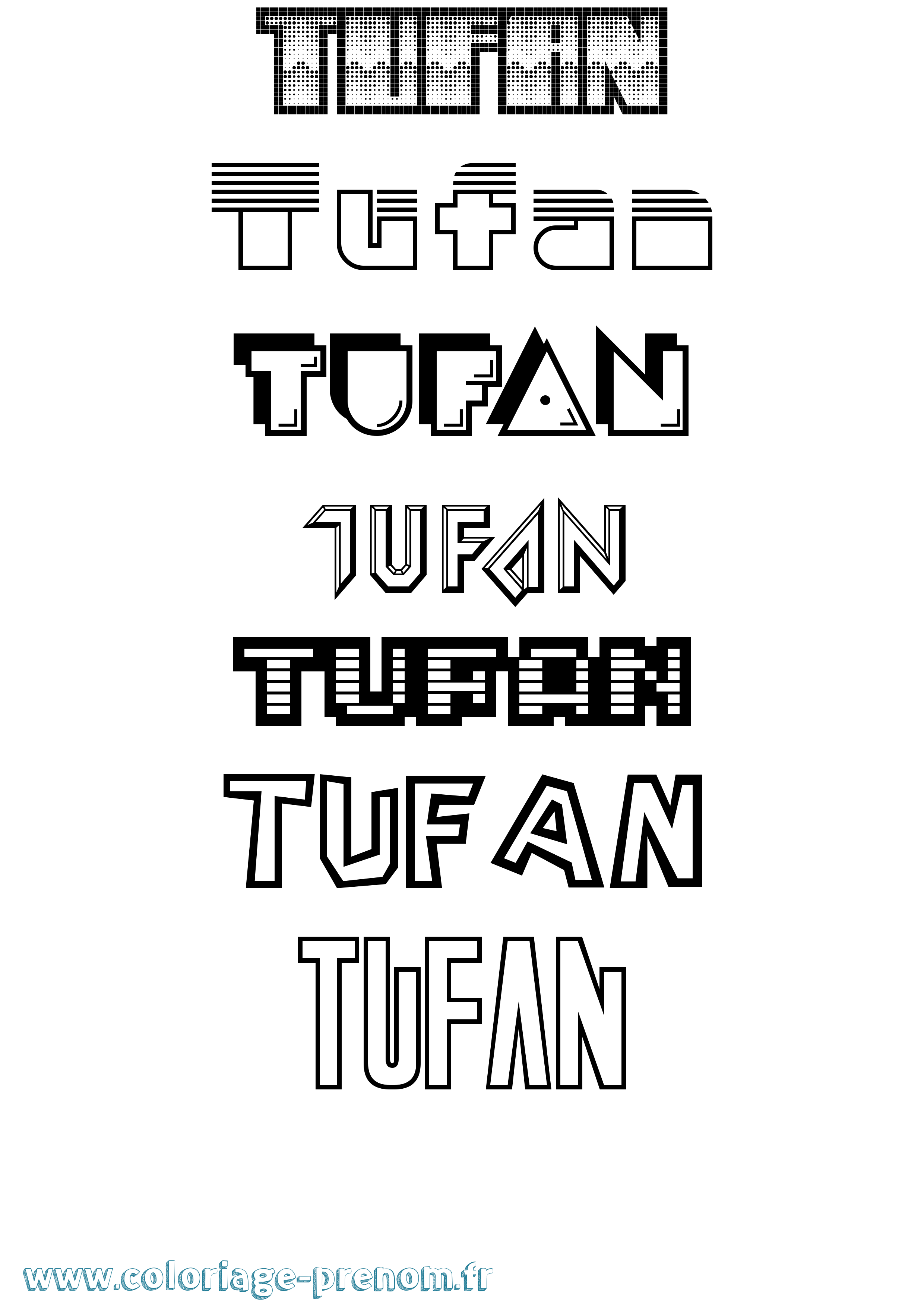 Coloriage Tufan Jeux Vidéos Coloriage prénom Tufan Jeux Vidéos