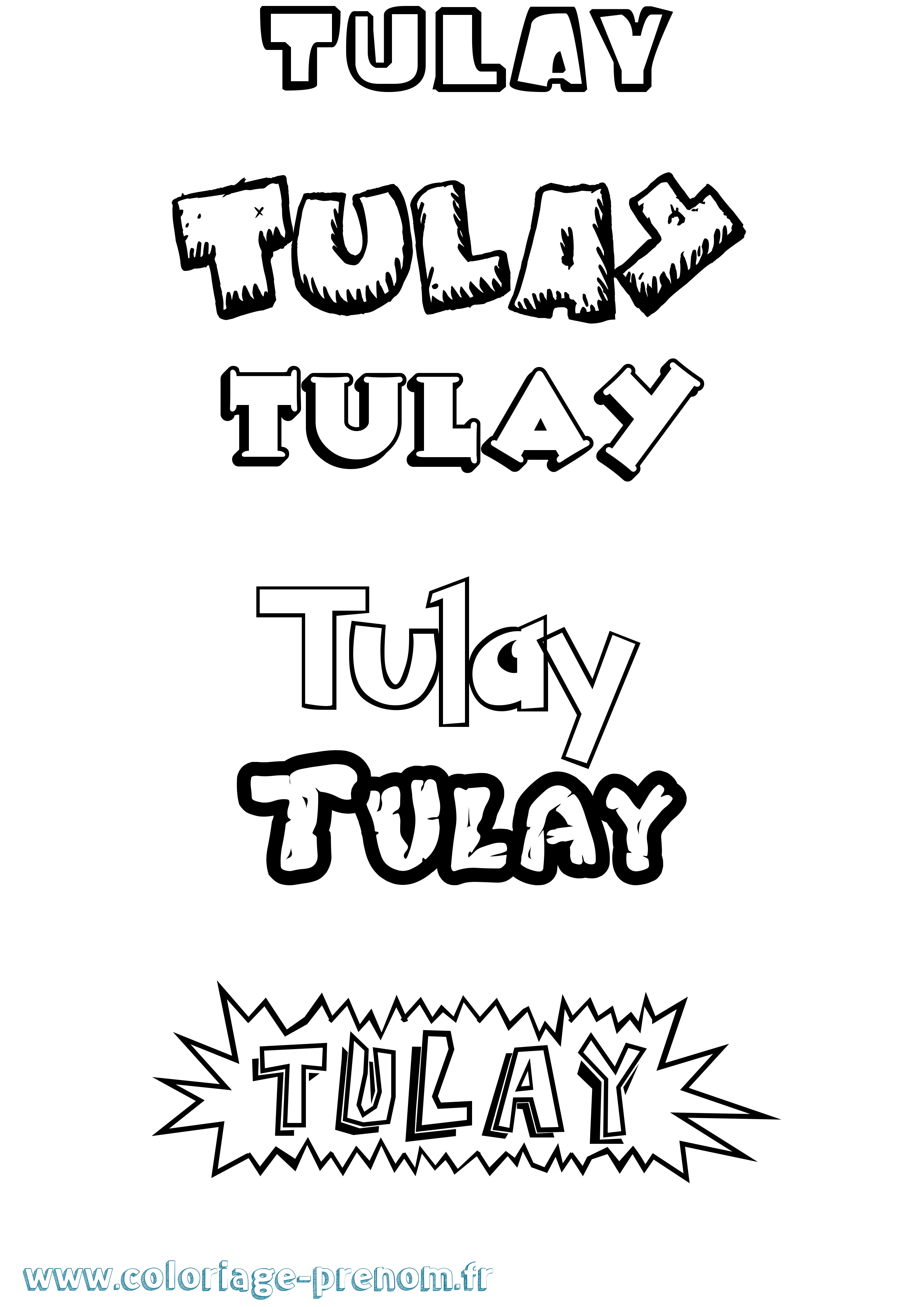 Coloriage Tulay Dessin Animé Coloriage prénom Tulay Dessin Animé
