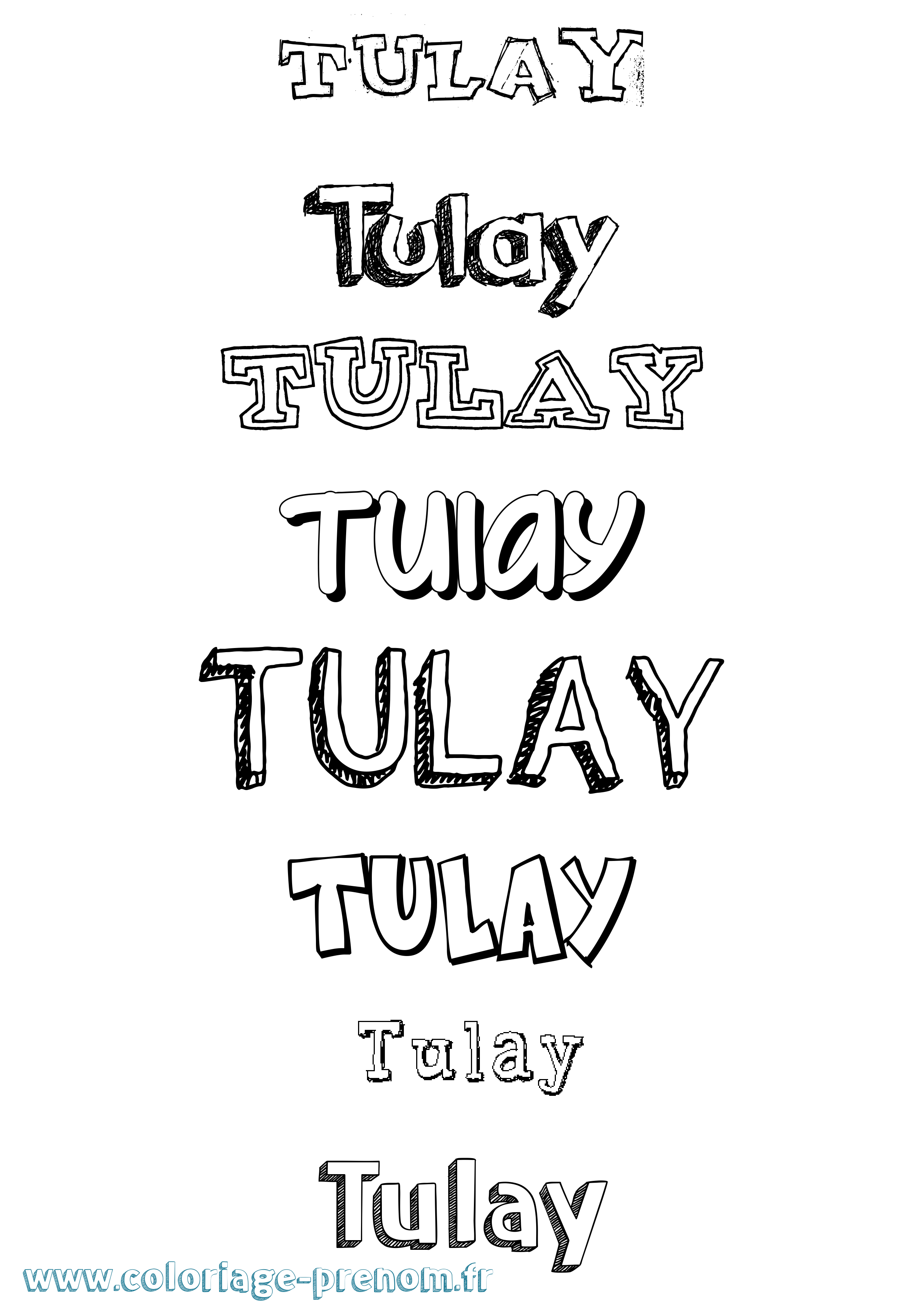 Coloriage Tulay Dessiné Coloriage prénom Tulay Dessiné
