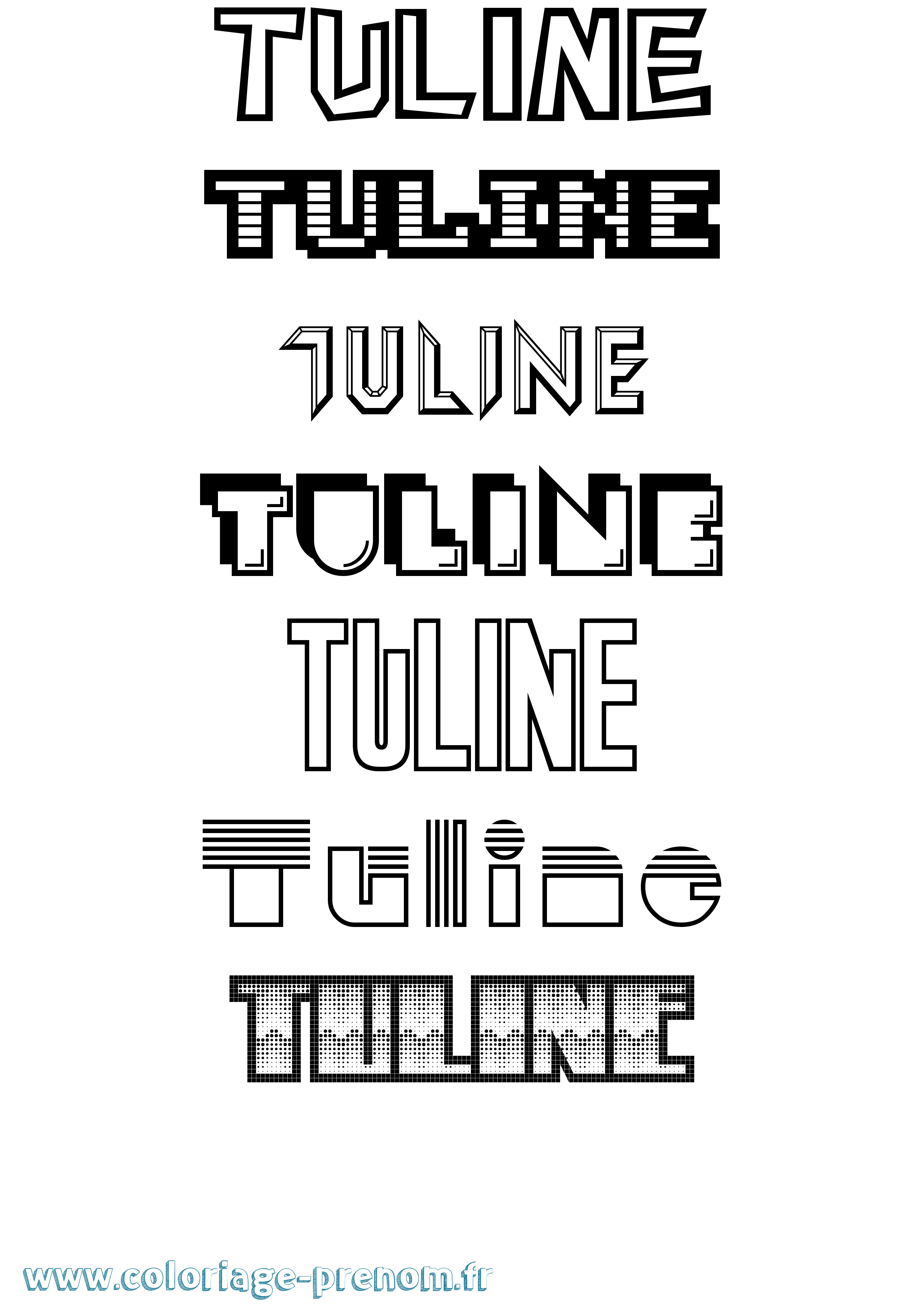 Coloriage Tuline Jeux Vidéos Coloriage prénom Tuline Jeux Vidéos