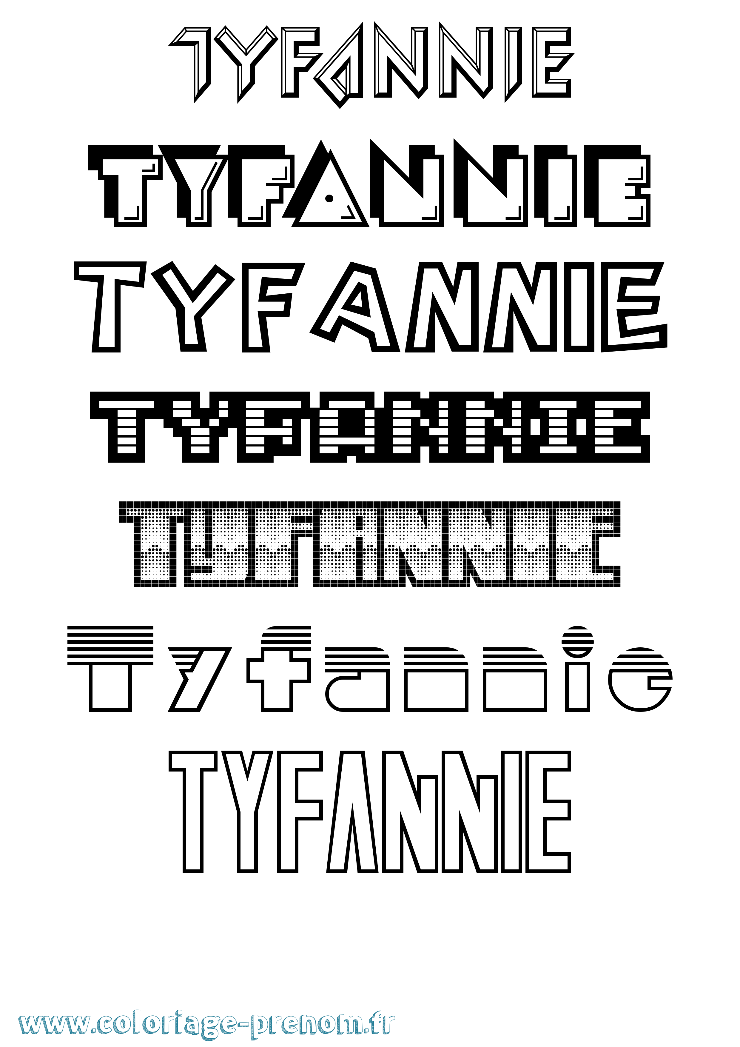 Coloriage Tyfannie Jeux Vidéos Coloriage prénom Tyfannie Jeux Vidéos