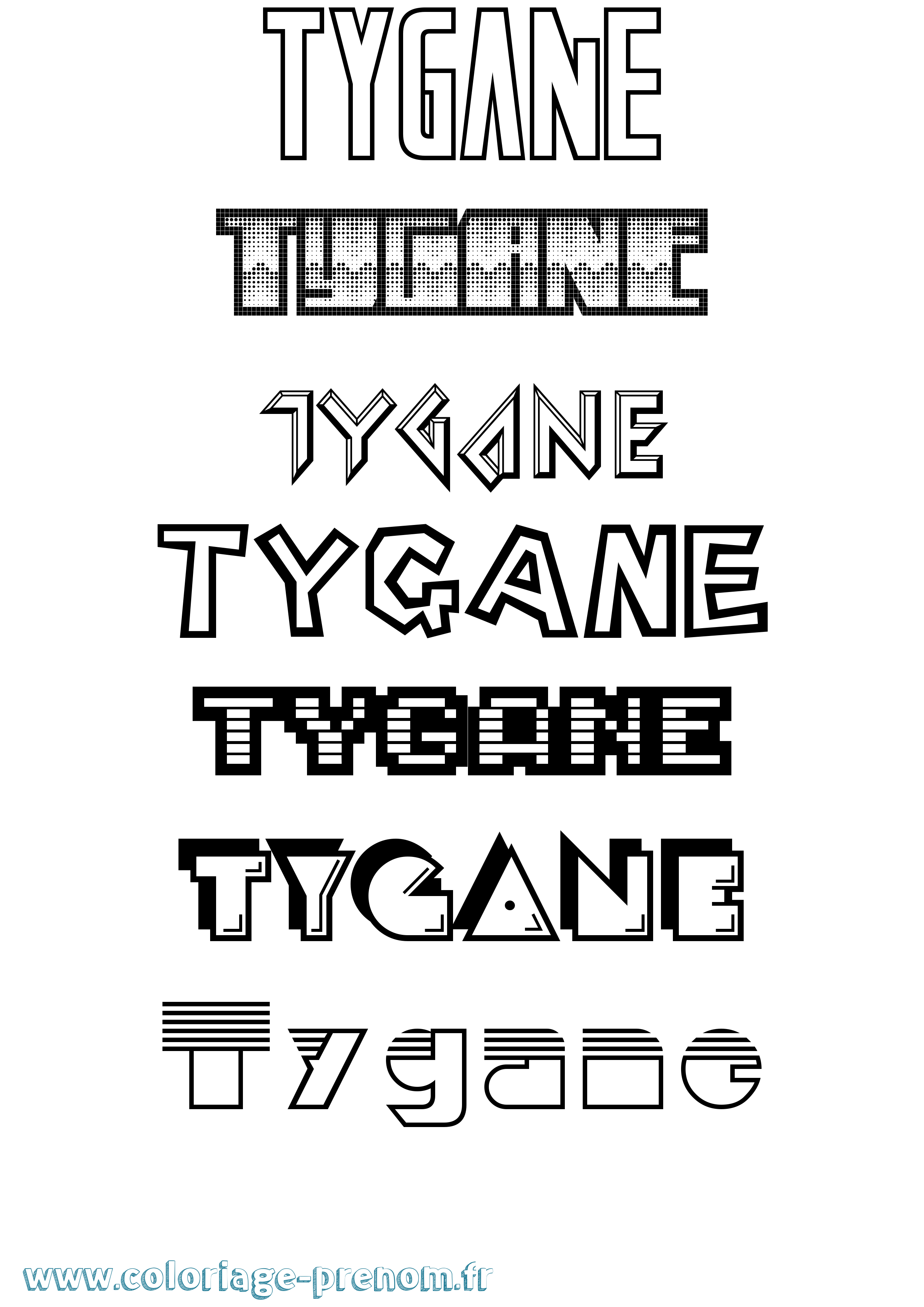 Coloriage Tygane Jeux Vidéos Coloriage prénom Tygane Jeux Vidéos