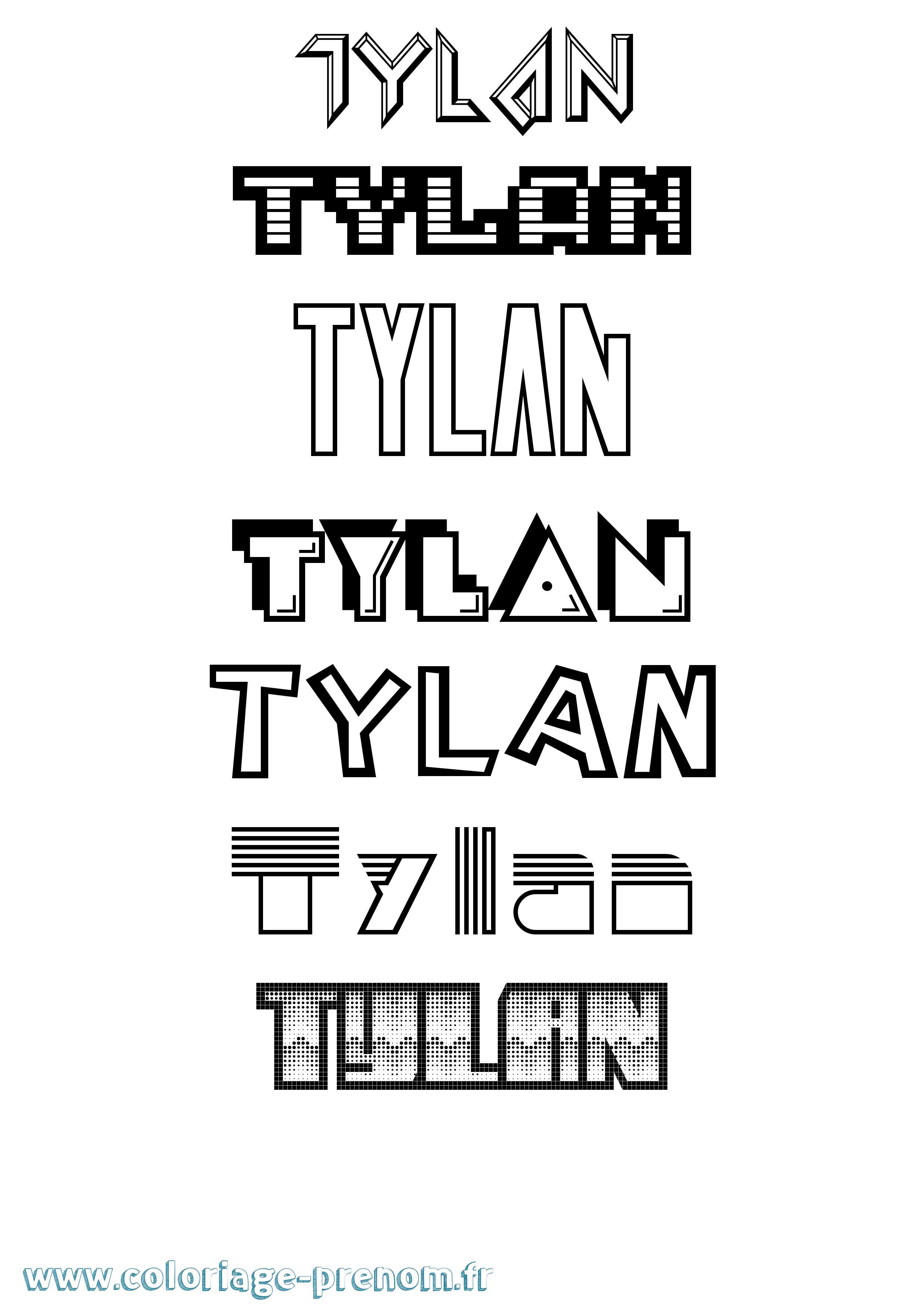 Coloriage Tylan Jeux Vidéos Coloriage prénom Tylan Jeux Vidéos
