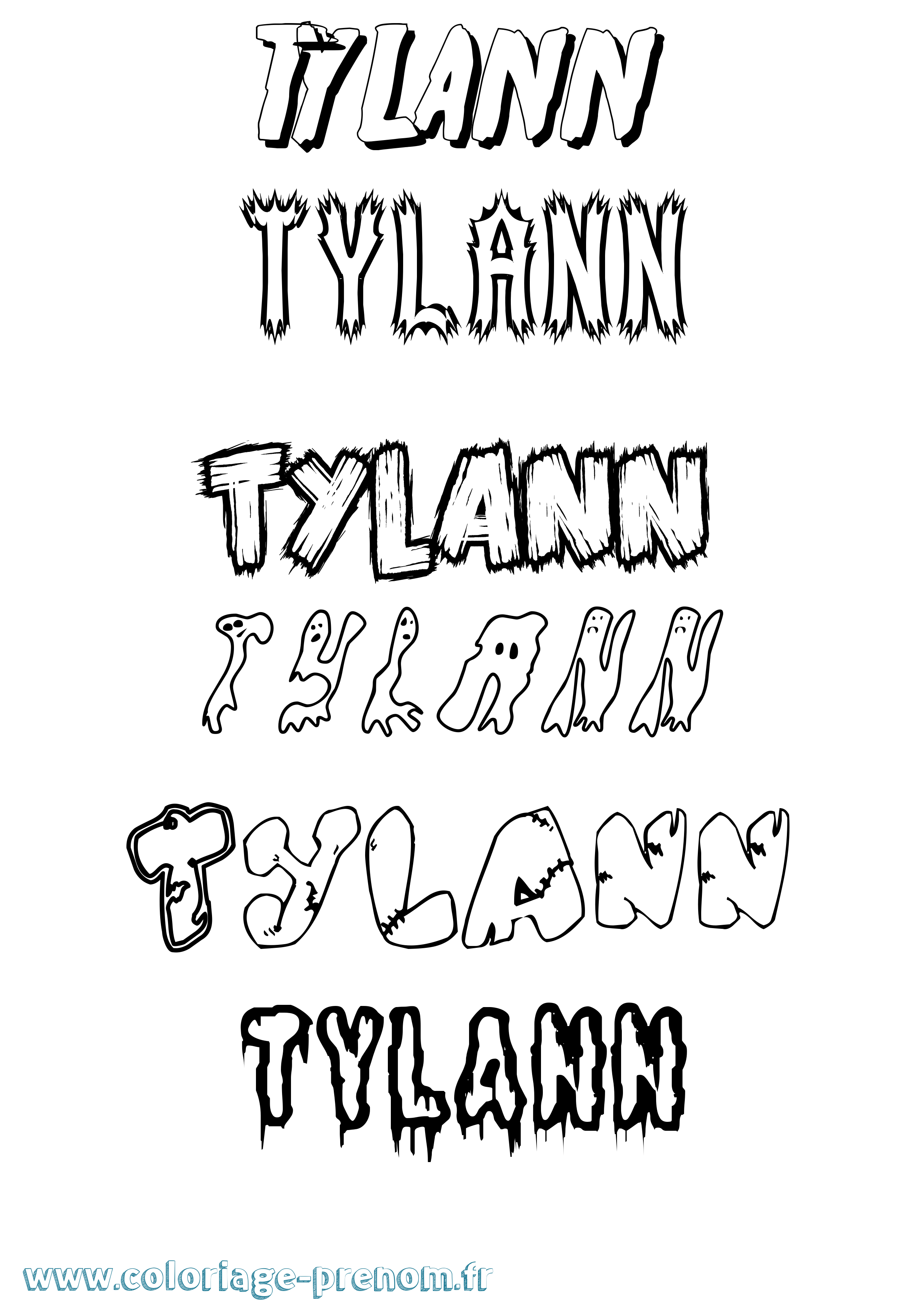 Coloriage Tylann Frisson Coloriage prénom Tylann Frisson