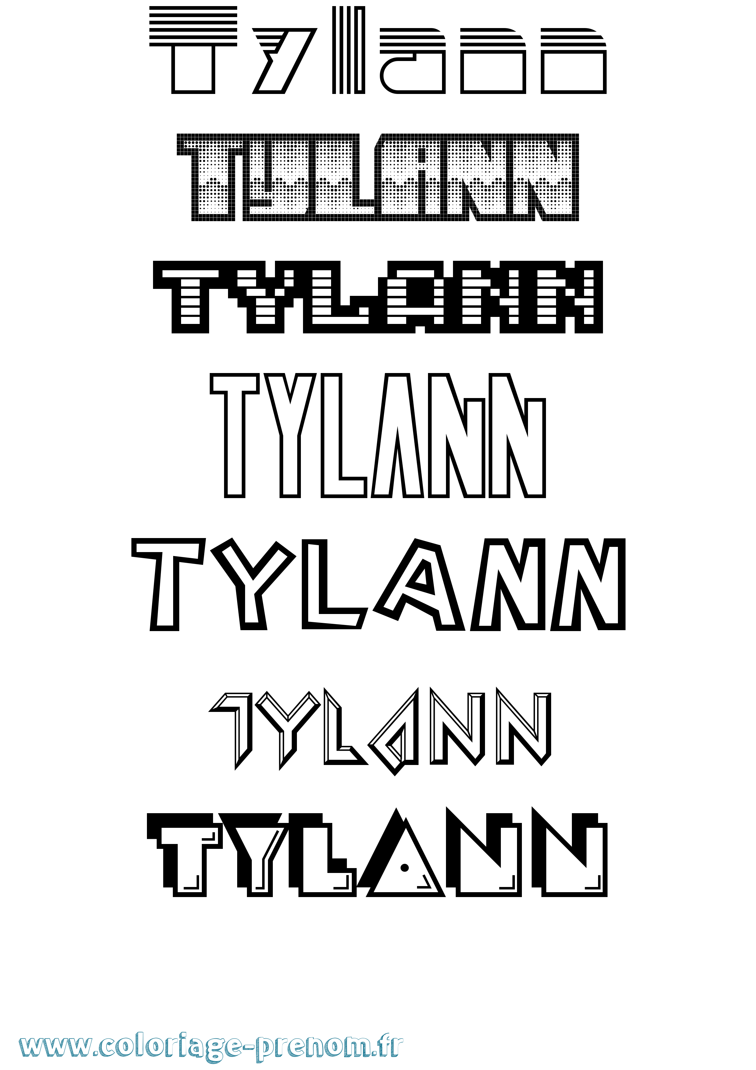 Coloriage Tylann Jeux Vidéos Coloriage prénom Tylann Jeux Vidéos