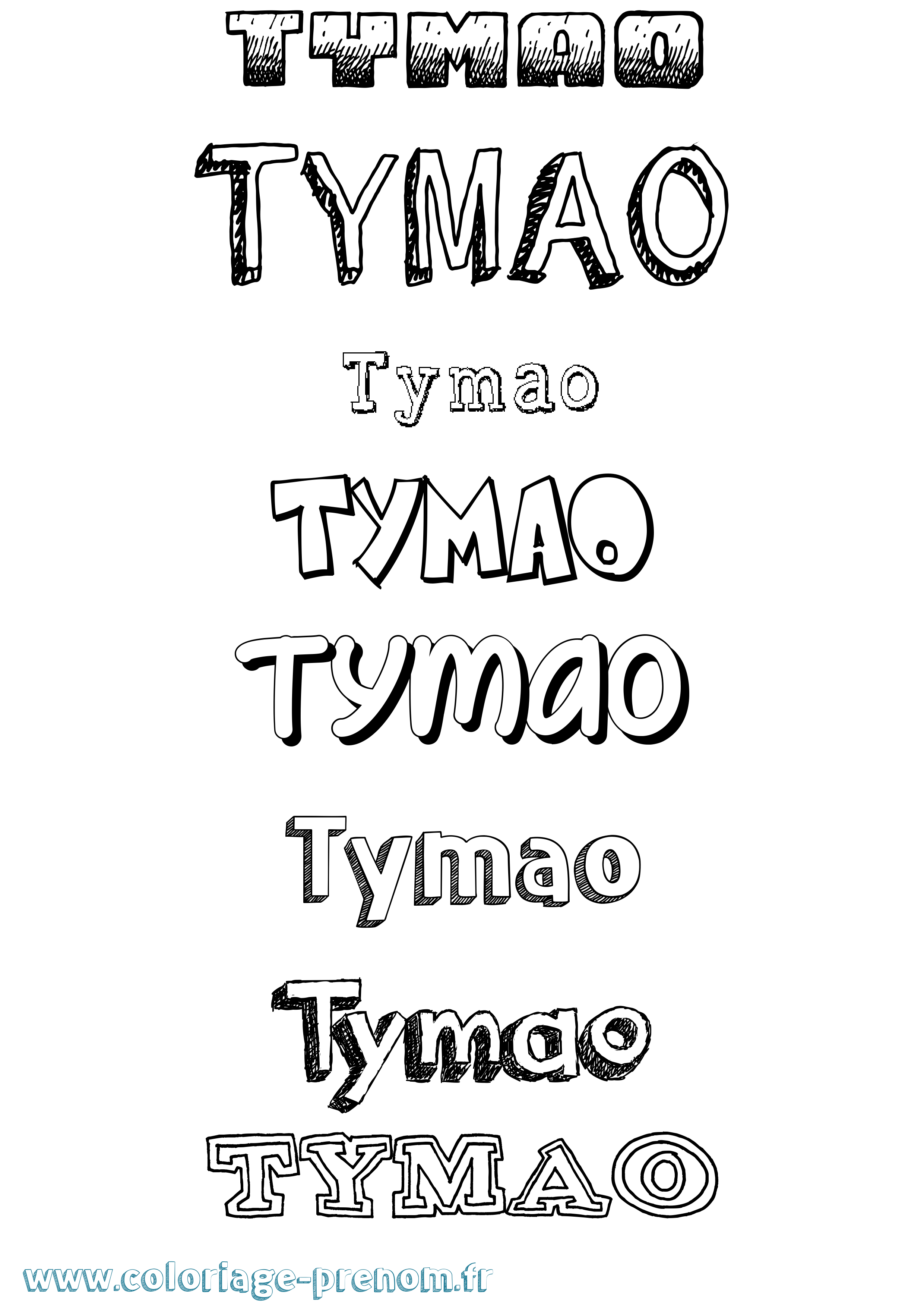 Coloriage Tymao Dessiné Coloriage prénom Tymao Dessiné