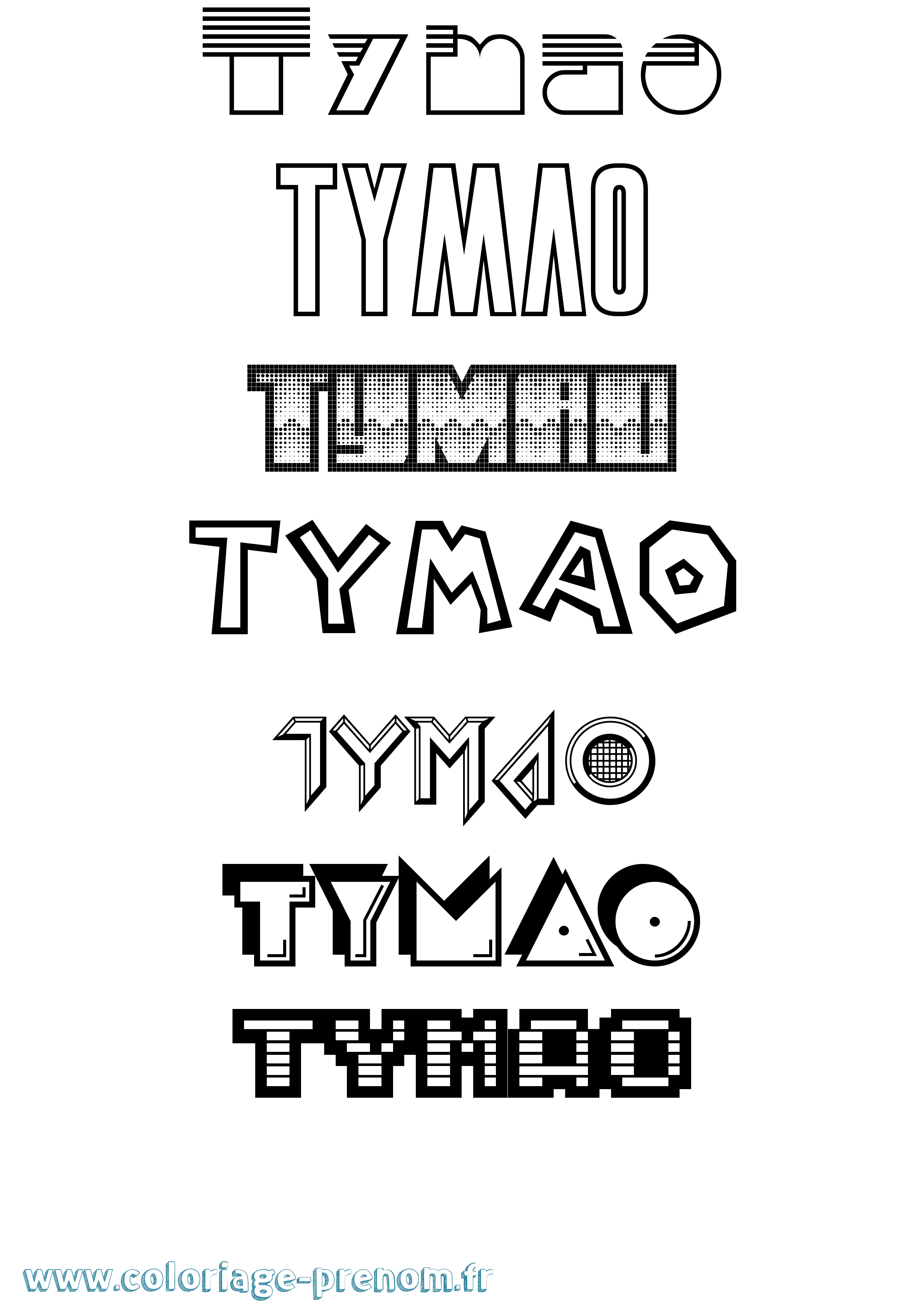 Coloriage Tymao Jeux Vidéos Coloriage prénom Tymao Jeux Vidéos