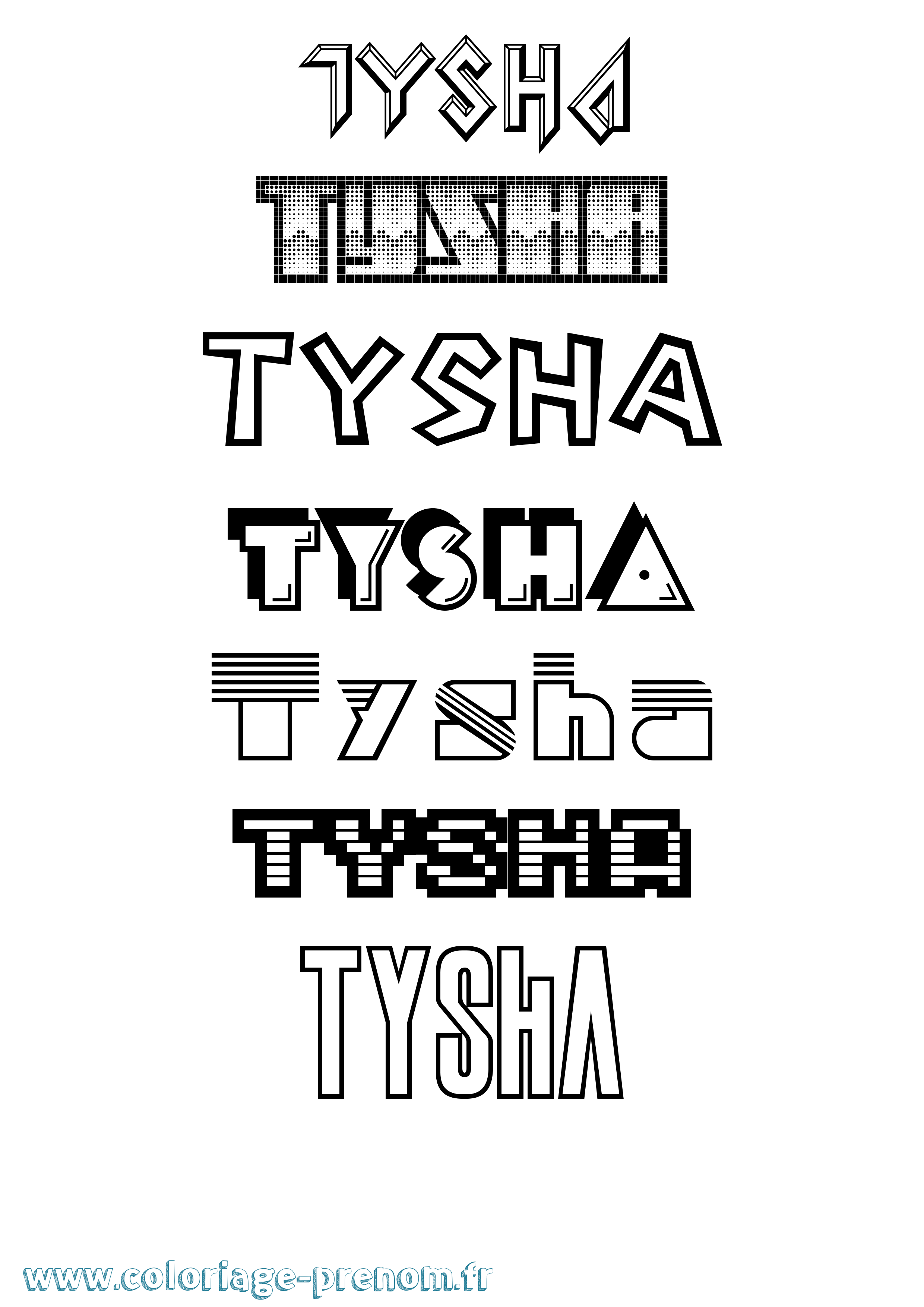 Coloriage Tysha Jeux Vidéos Coloriage prénom Tysha Jeux Vidéos