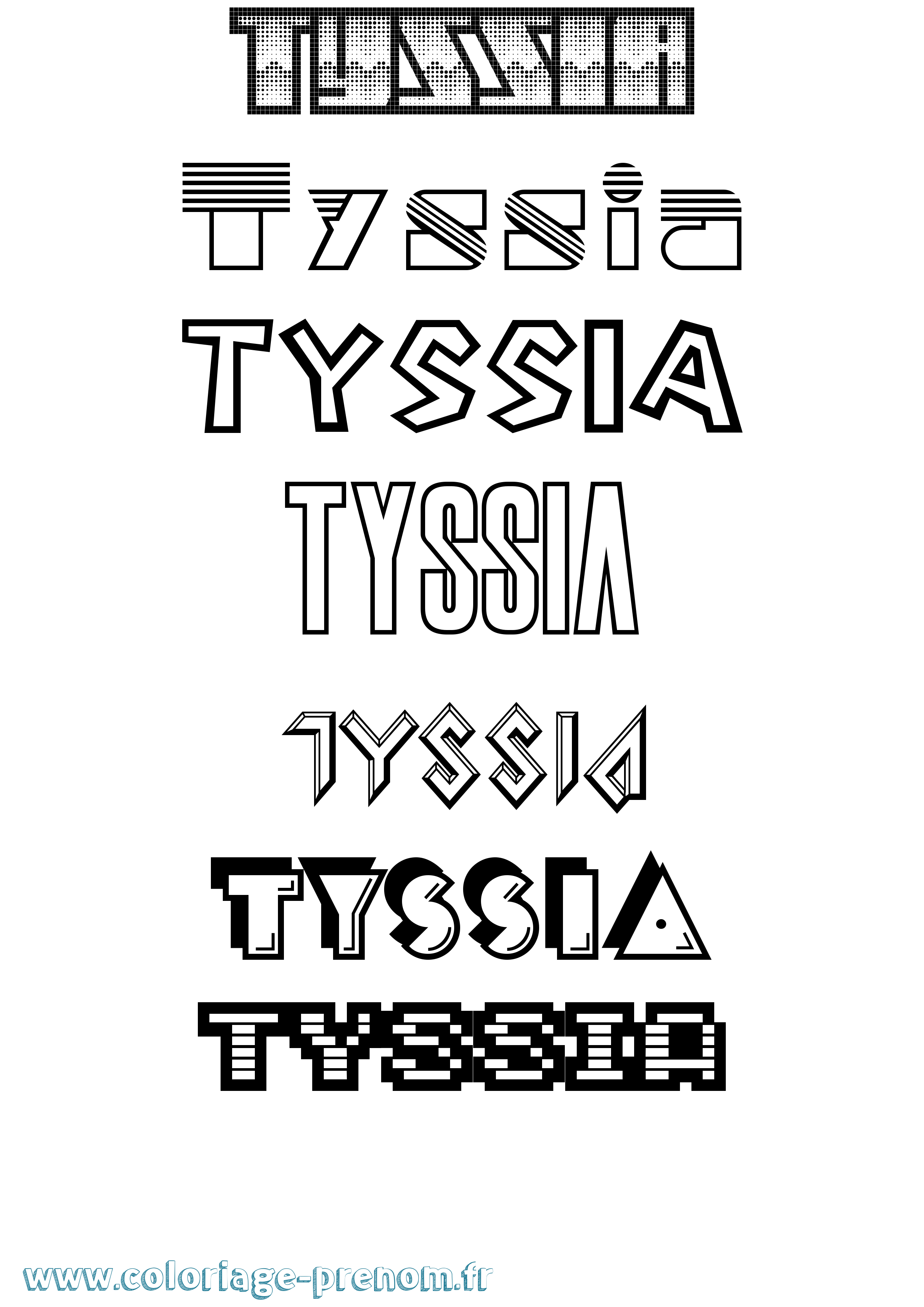 Coloriage Tyssia Jeux Vidéos Coloriage prénom Tyssia Jeux Vidéos