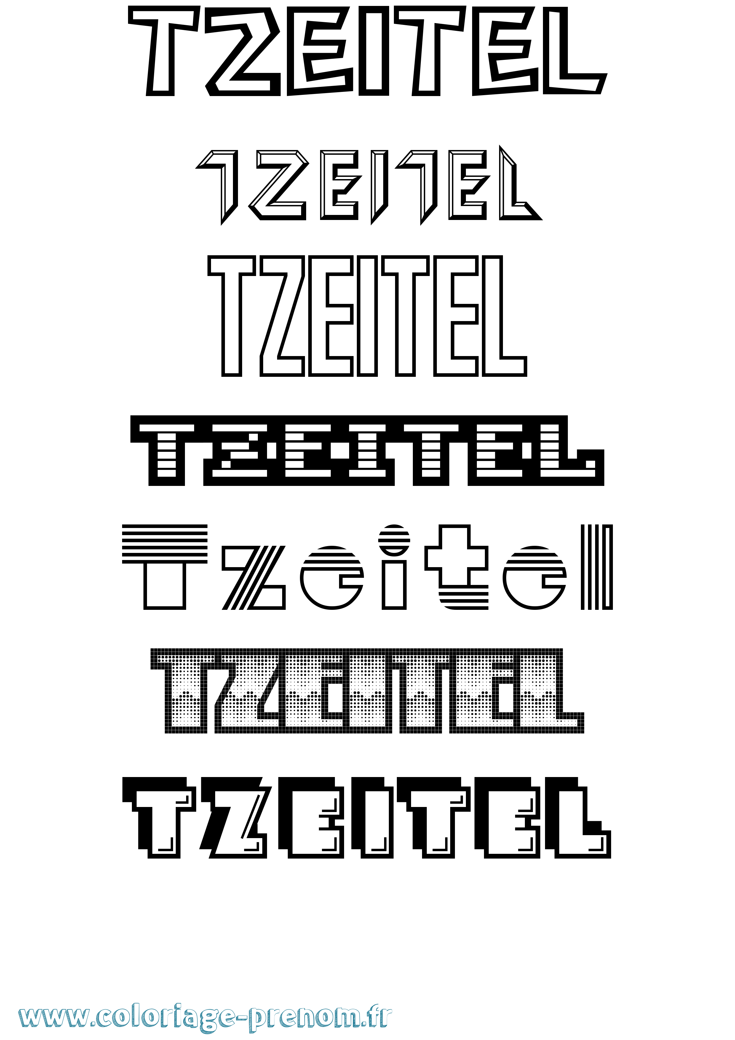 Coloriage Tzeitel Jeux Vidéos Coloriage prénom Tzeitel Jeux Vidéos