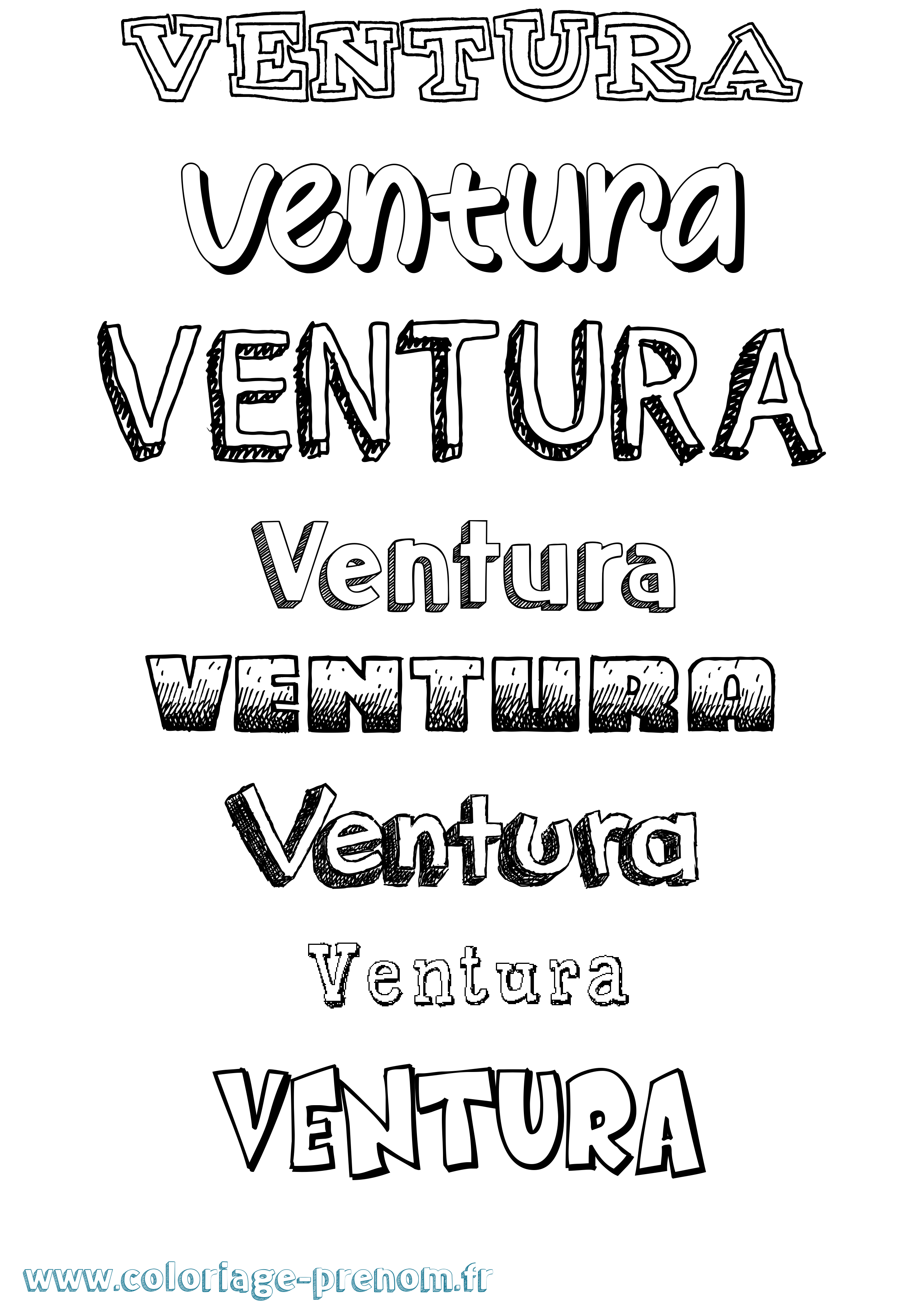 Coloriage Ventura Dessiné Coloriage prénom Ventura Dessiné