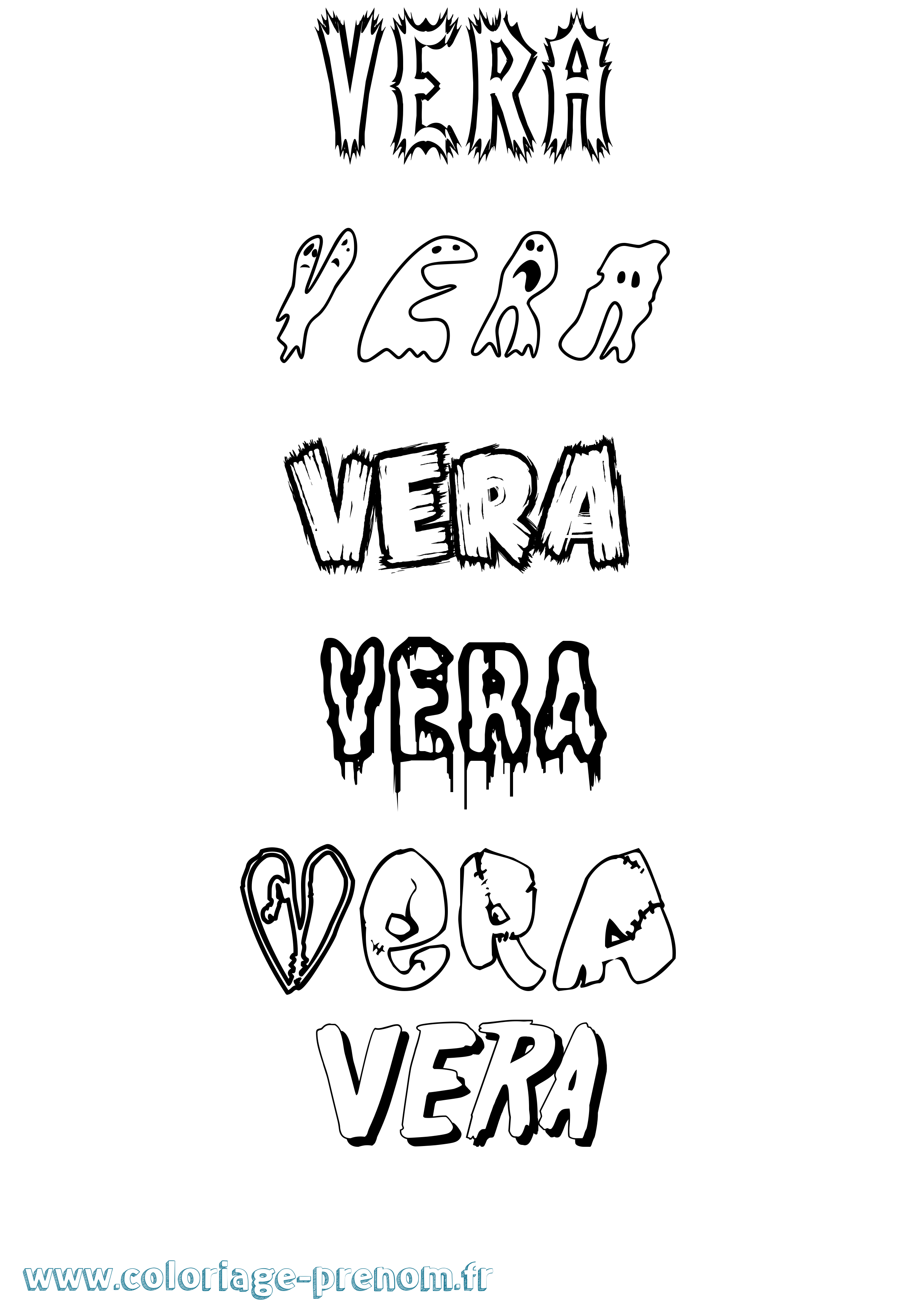 Coloriage Vera Frisson Coloriage prénom Vera Frisson