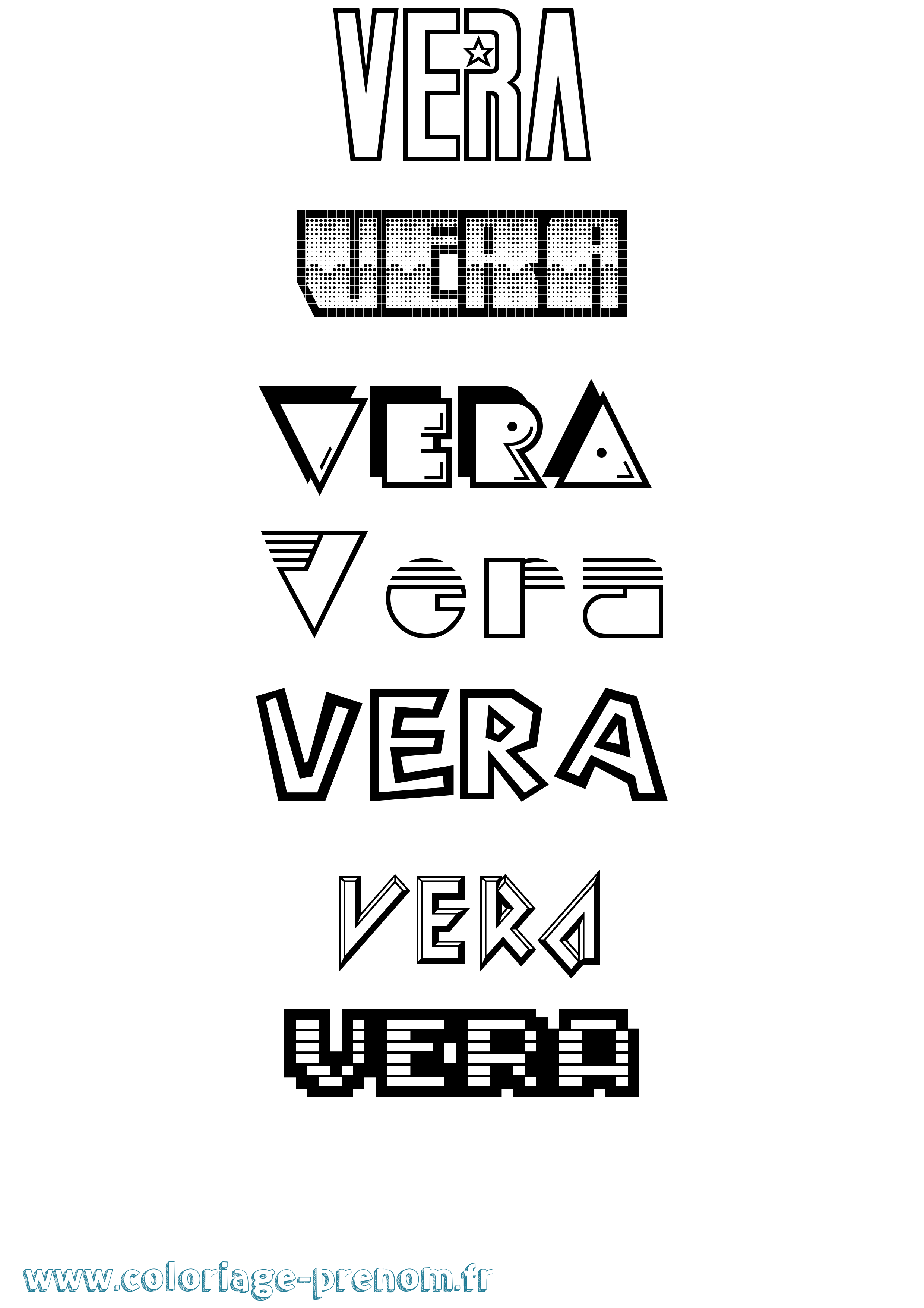 Coloriage Vera Jeux Vidéos Coloriage prénom Vera Jeux Vidéos
