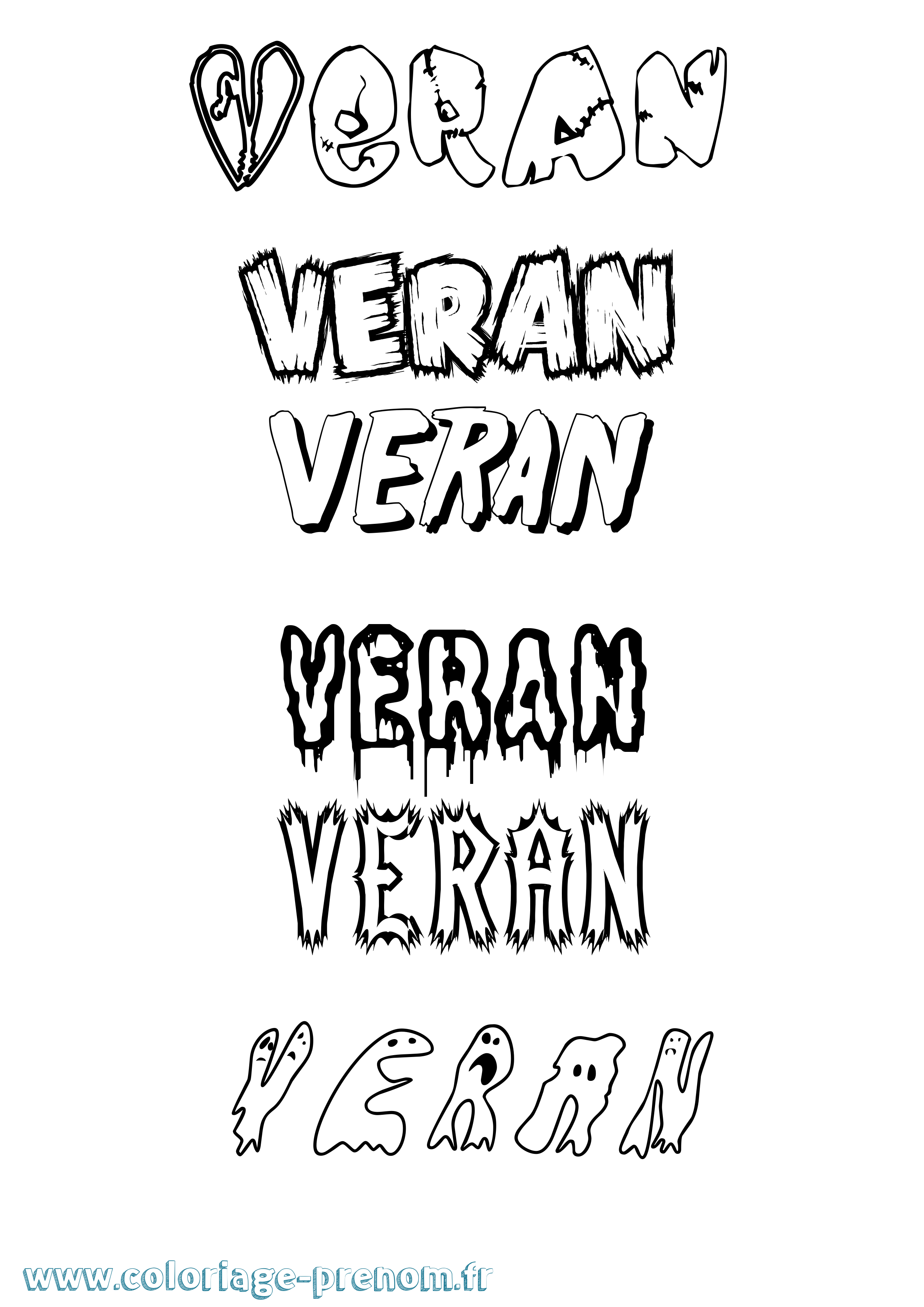 Coloriage Veran Frisson Coloriage prénom Veran Frisson