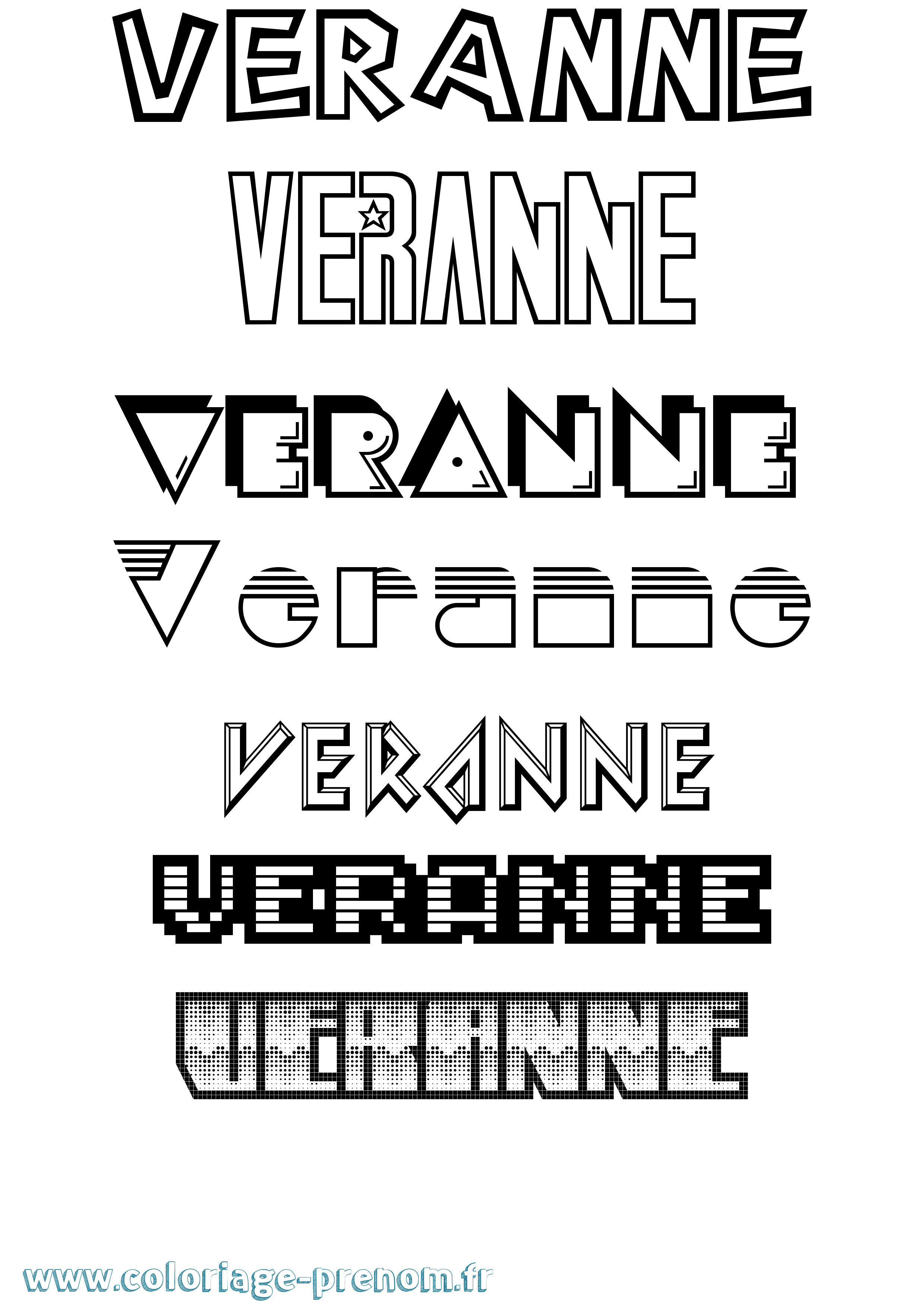Coloriage Veranne Jeux Vidéos Coloriage prénom Veranne Jeux Vidéos