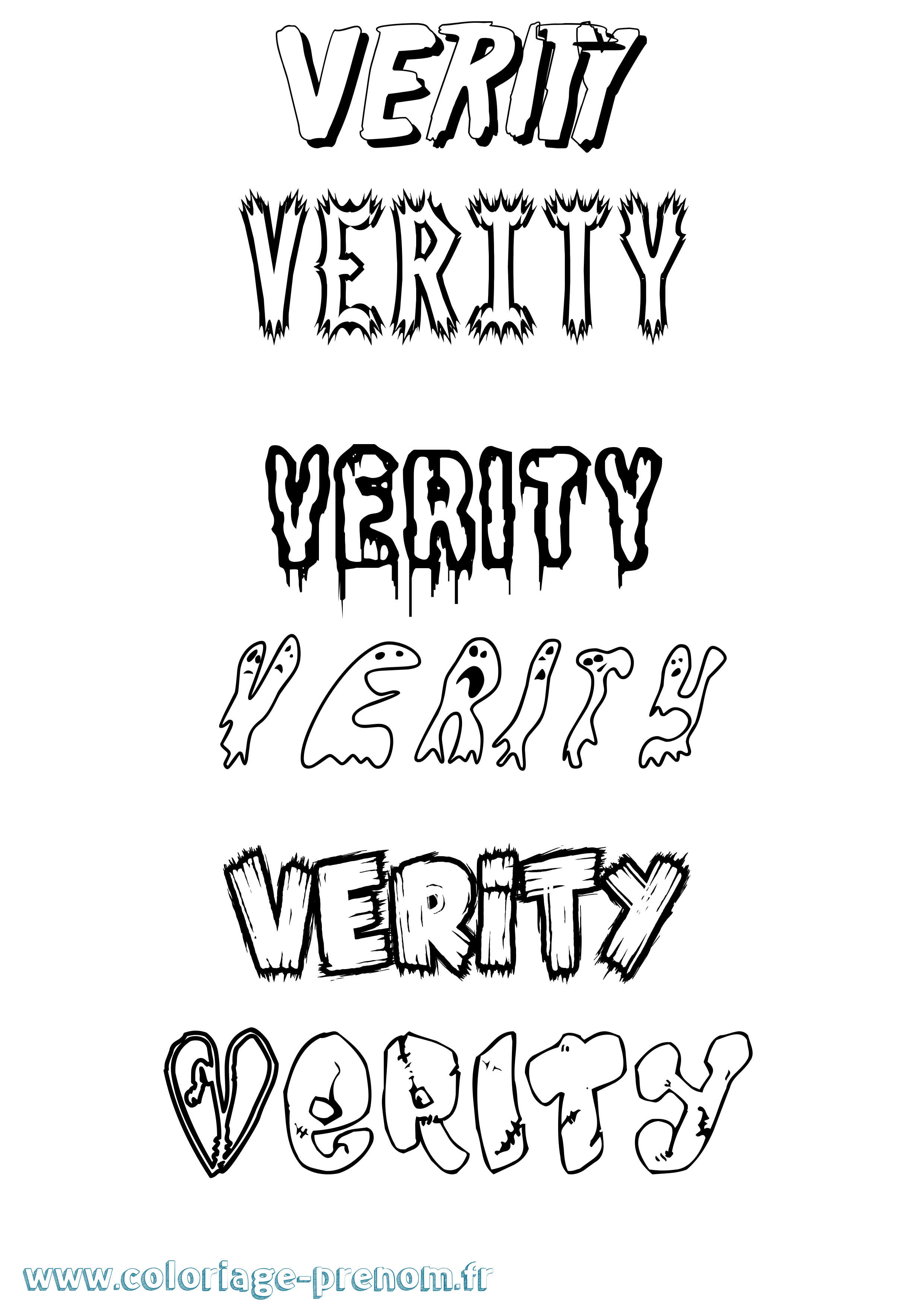 Coloriage Verity Frisson Coloriage prénom Verity Frisson