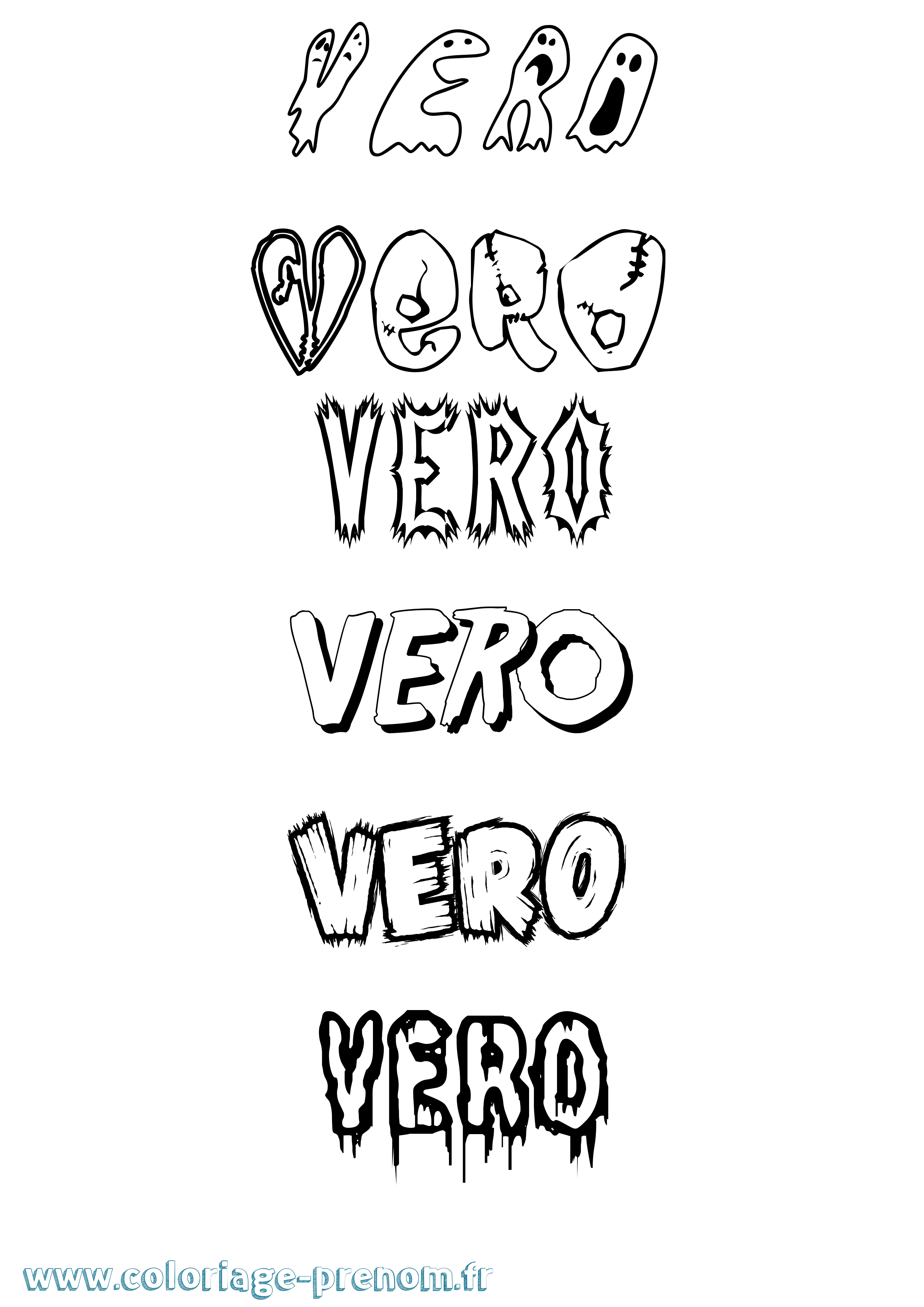 Coloriage Vero Frisson Coloriage prénom Vero Frisson