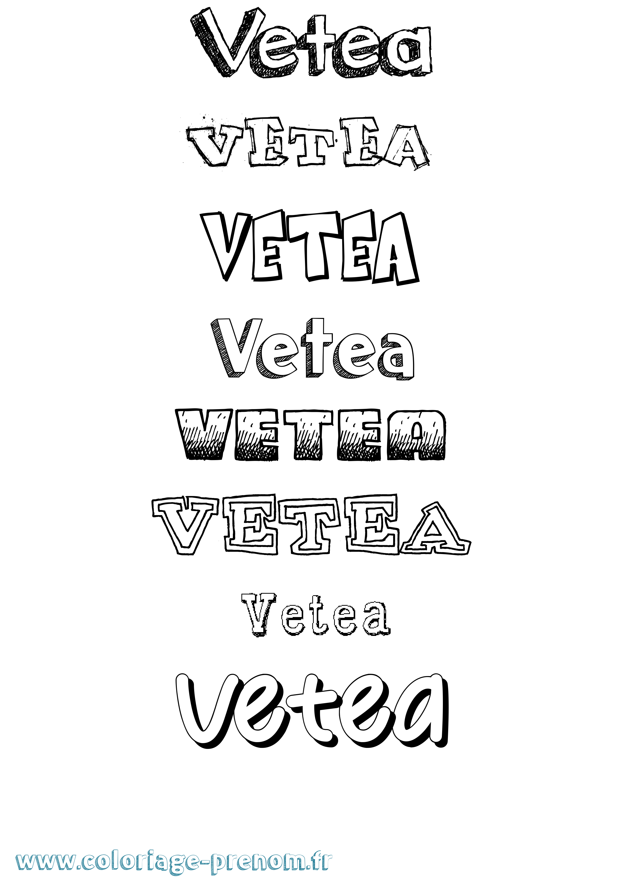 Coloriage Vetea Dessiné Coloriage prénom Vetea Dessiné