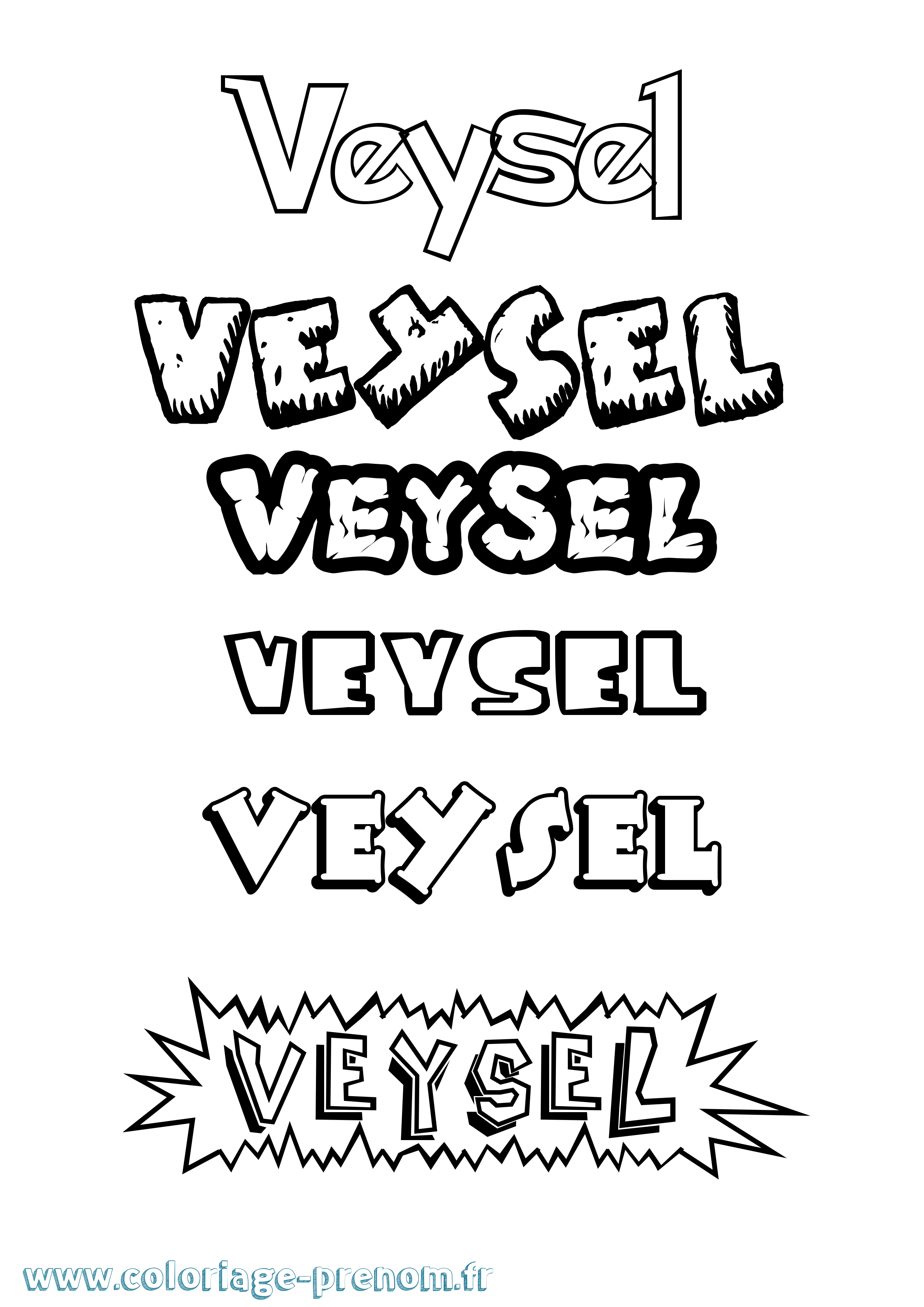 Coloriage Veysel Dessin Animé Coloriage prénom Veysel Dessin Animé