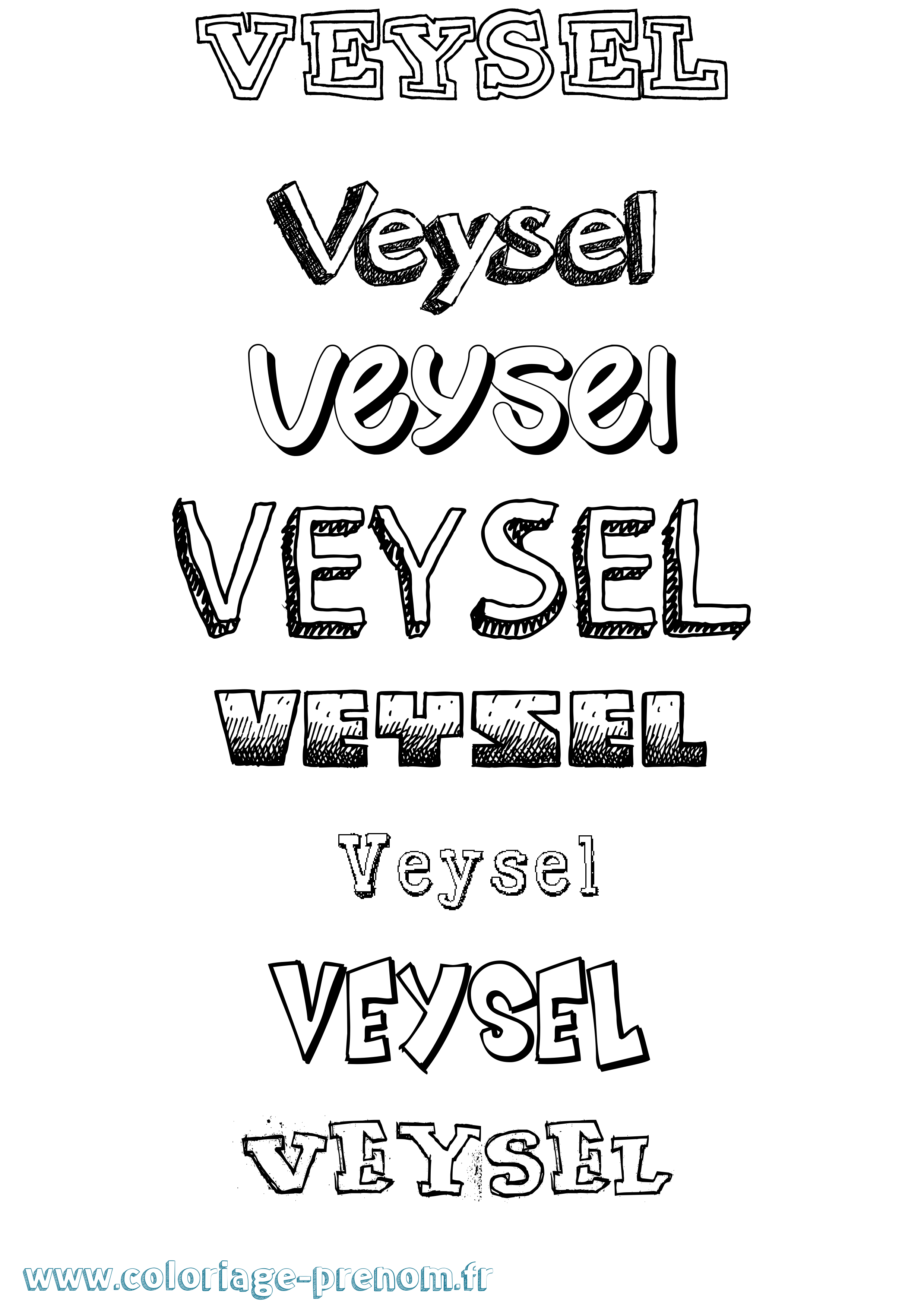Coloriage Veysel Dessiné Coloriage prénom Veysel Dessiné