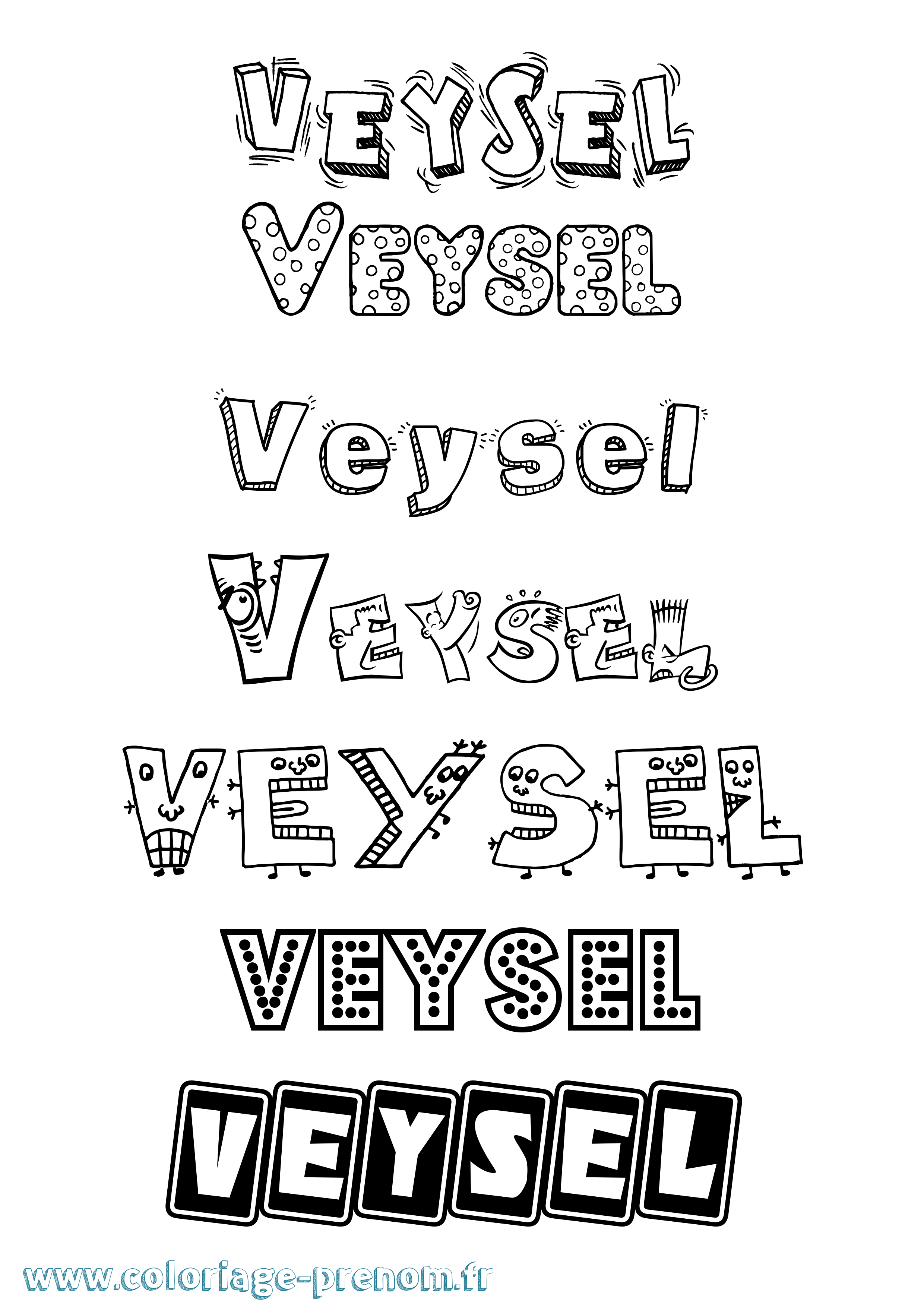 Coloriage Veysel Fun Coloriage prénom Veysel Fun