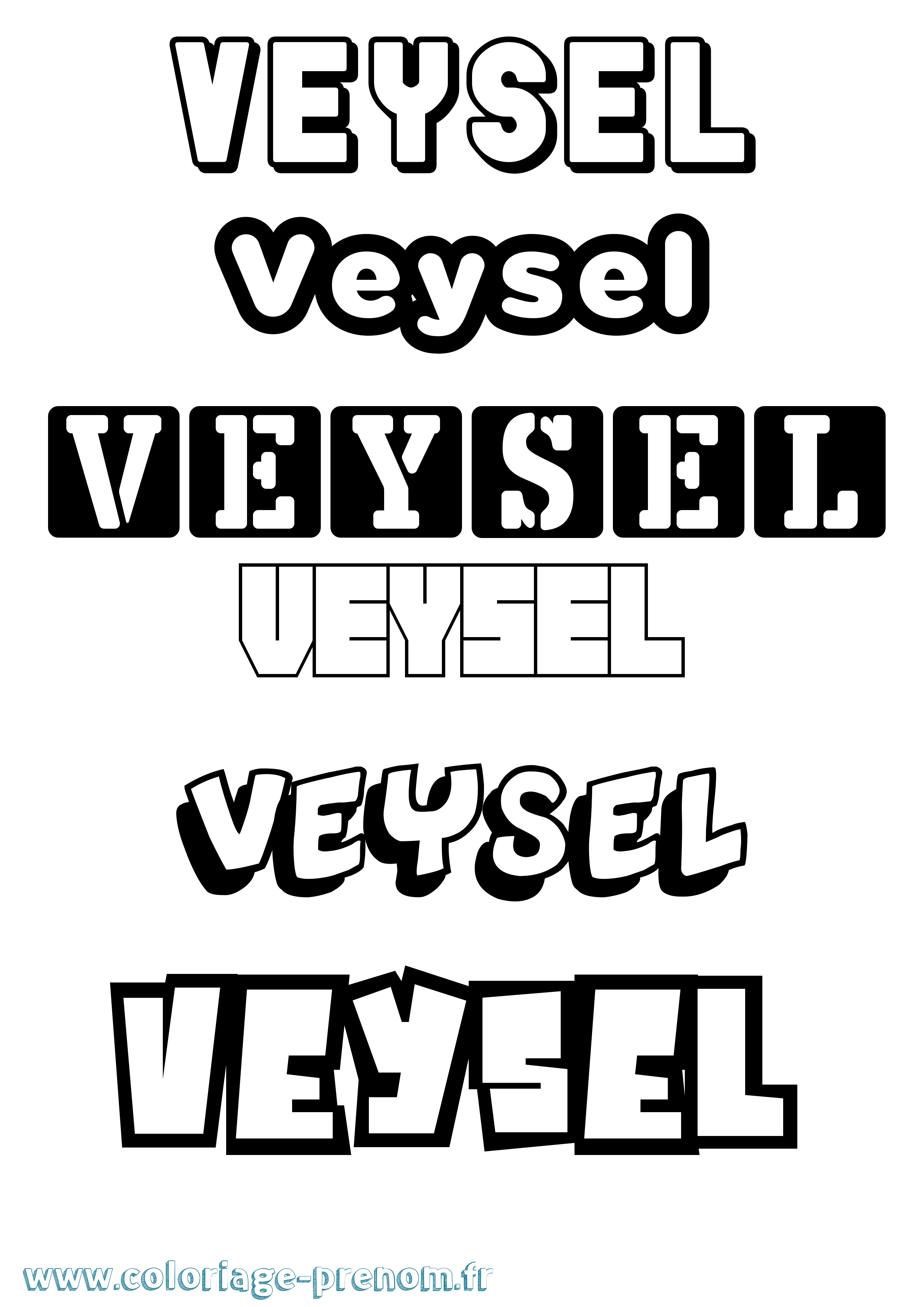 Coloriage Veysel Simple Coloriage prénom Veysel Simple