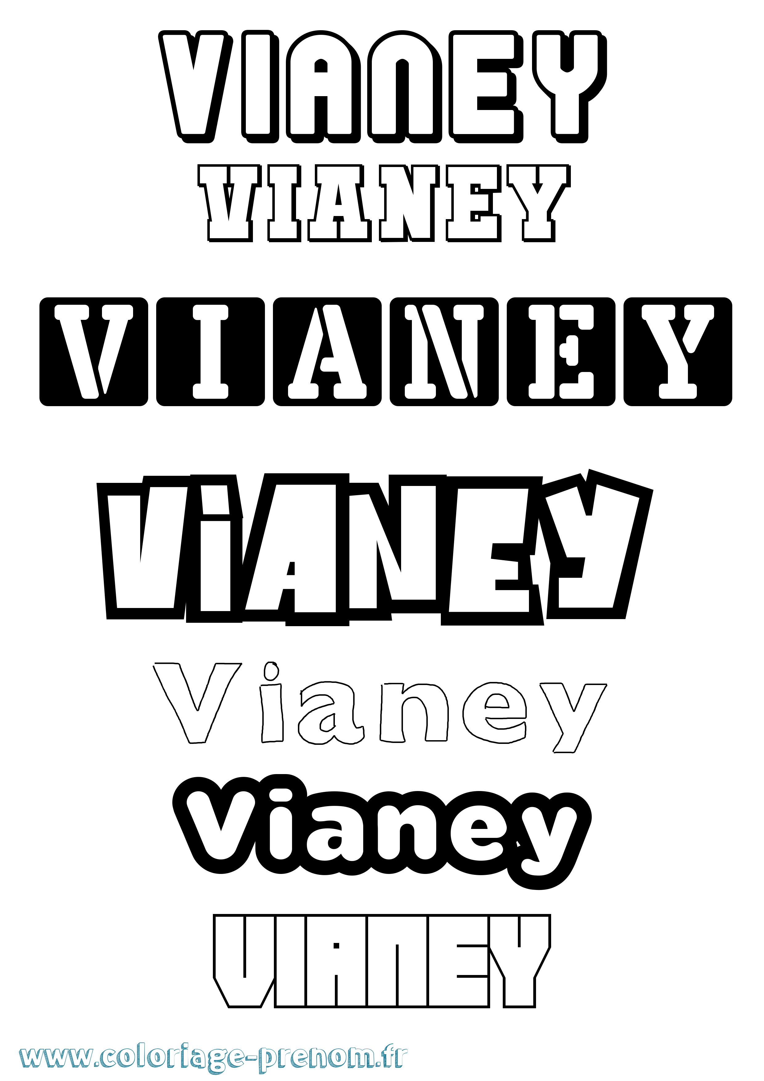 Coloriage Vianey Simple Coloriage prénom Vianey Simple