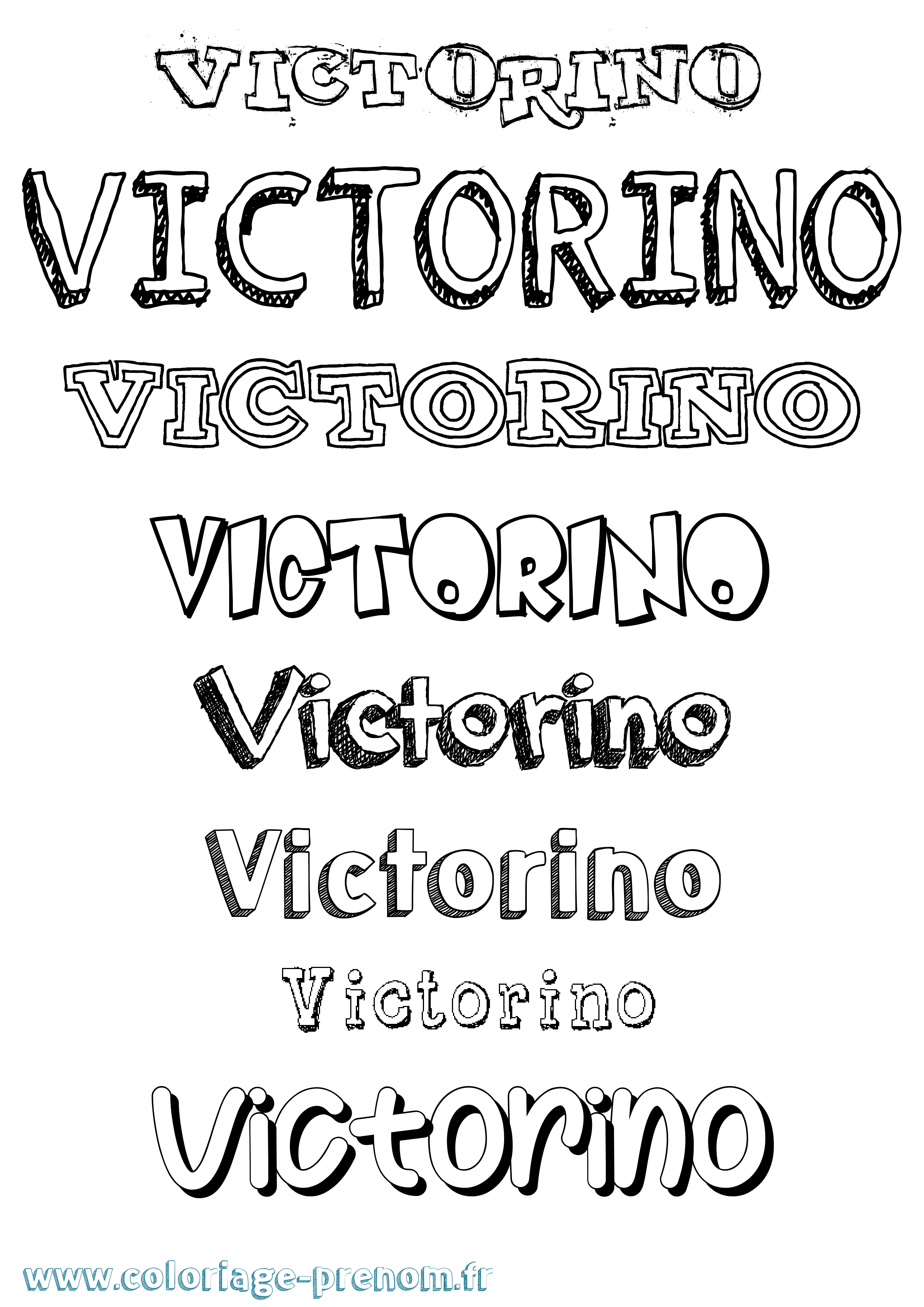 Coloriage Victorino Dessiné Coloriage prénom Victorino Dessiné
