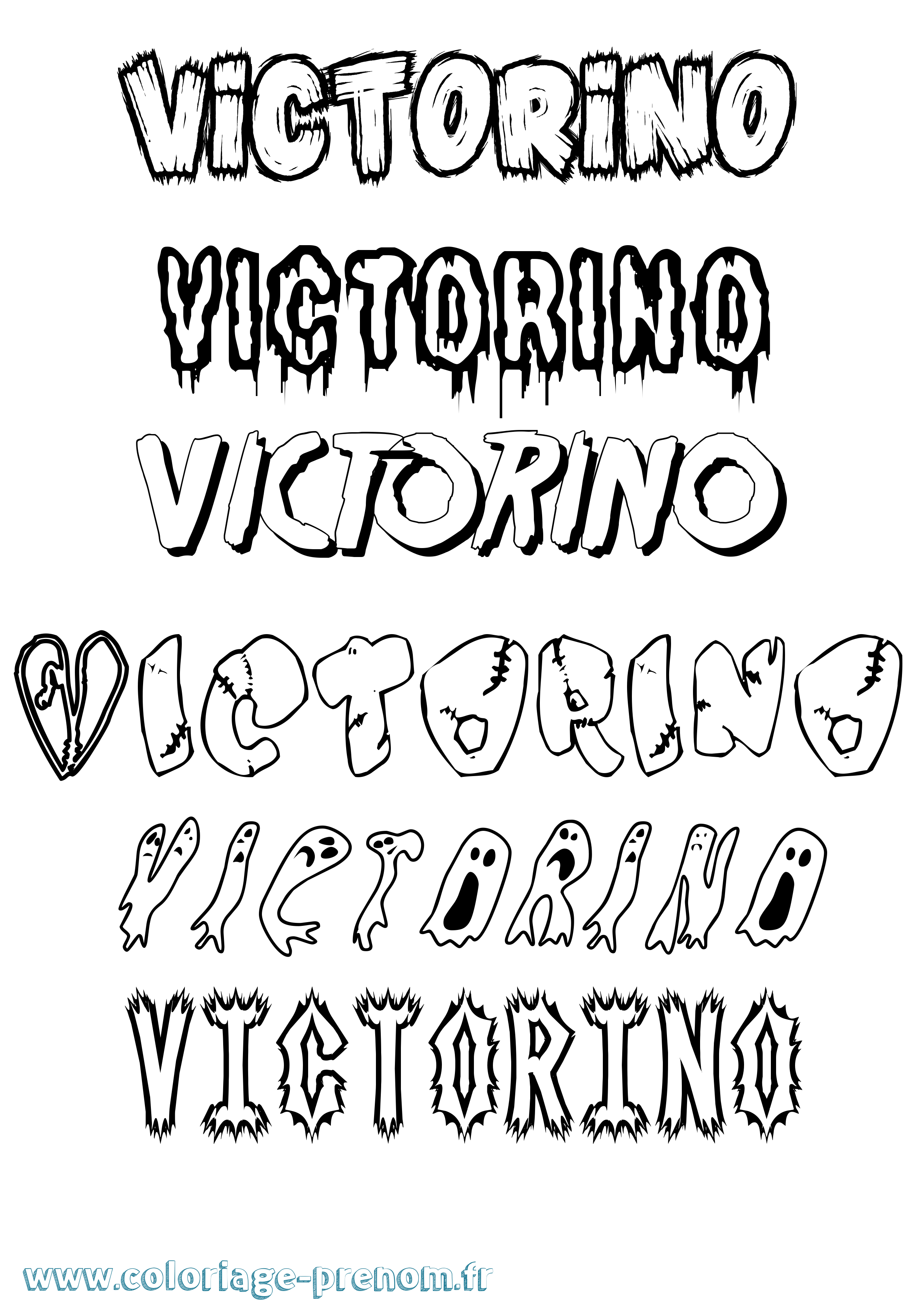 Coloriage Victorino Frisson Coloriage prénom Victorino Frisson