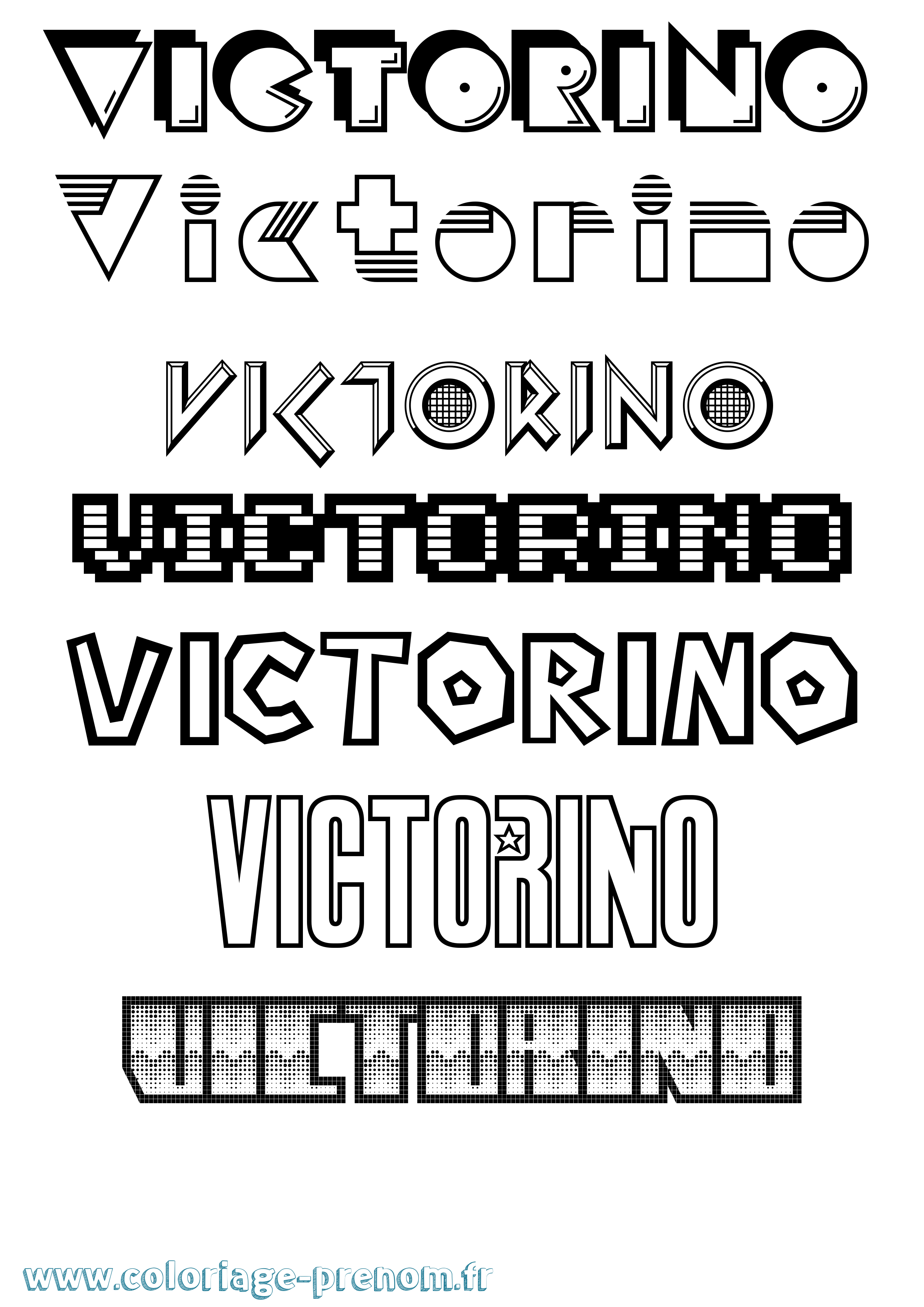 Coloriage Victorino Jeux Vidéos Coloriage prénom Victorino Jeux Vidéos