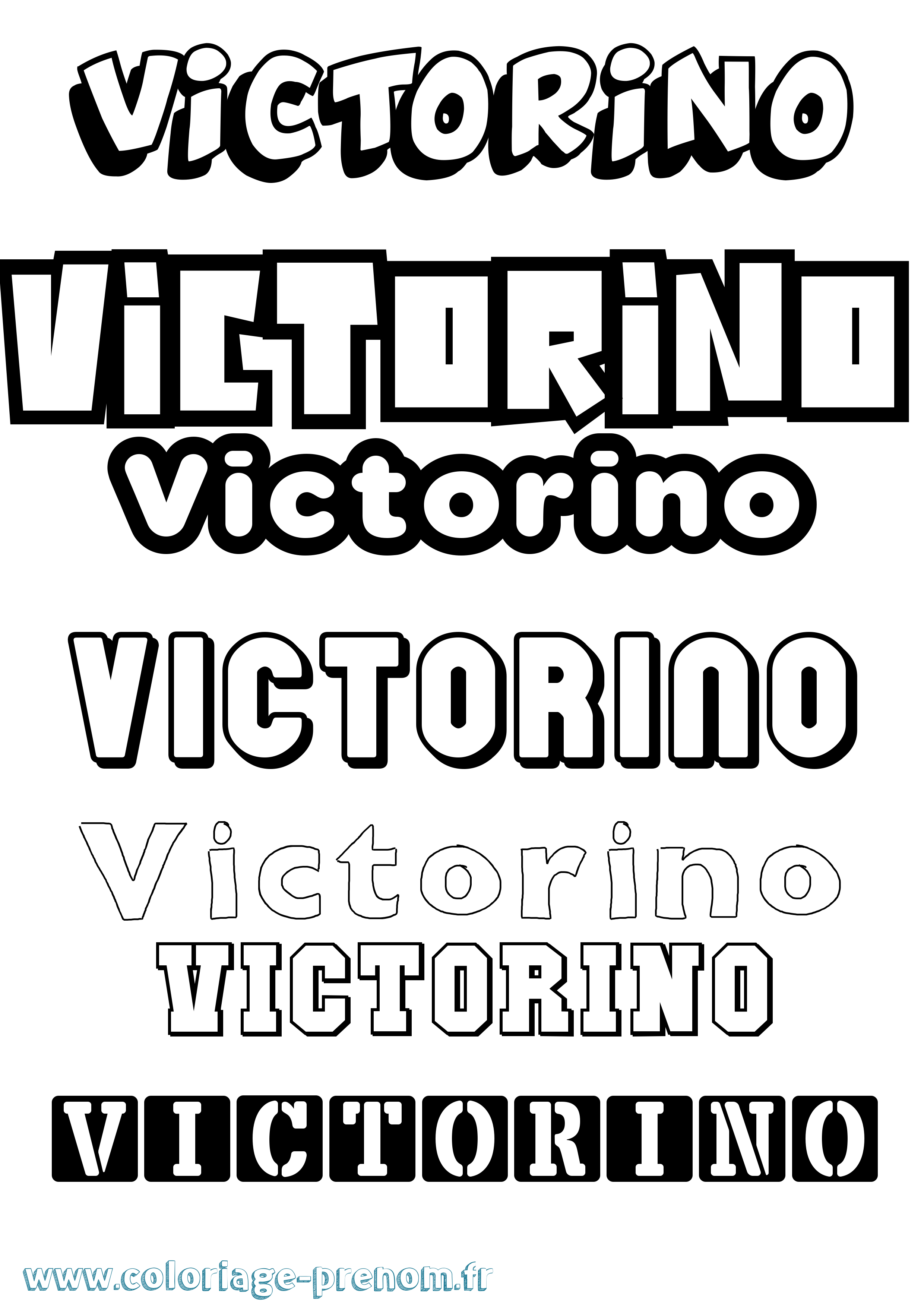 Coloriage Victorino Simple Coloriage prénom Victorino Simple