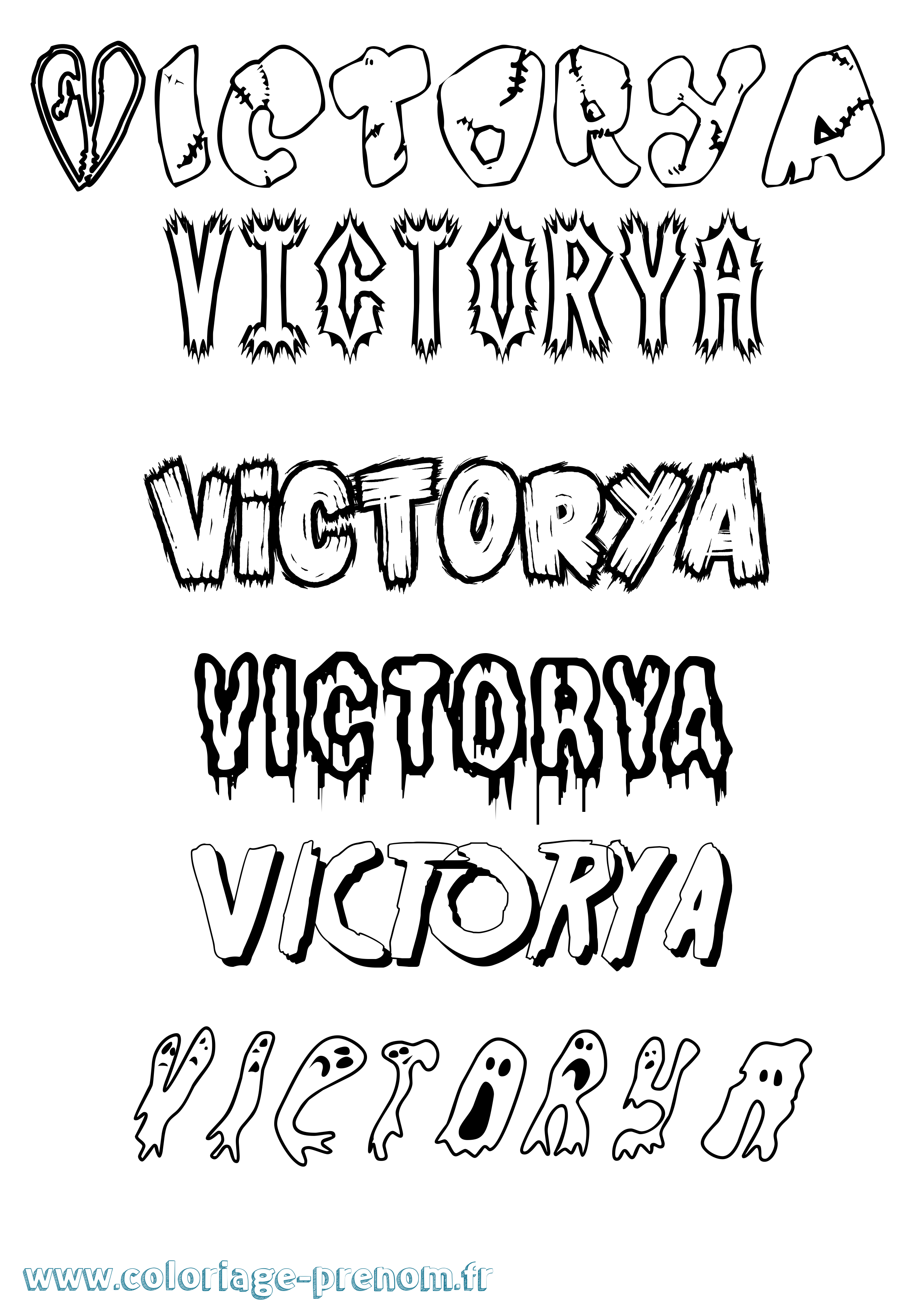 Coloriage Victorya Frisson Coloriage prénom Victorya Frisson