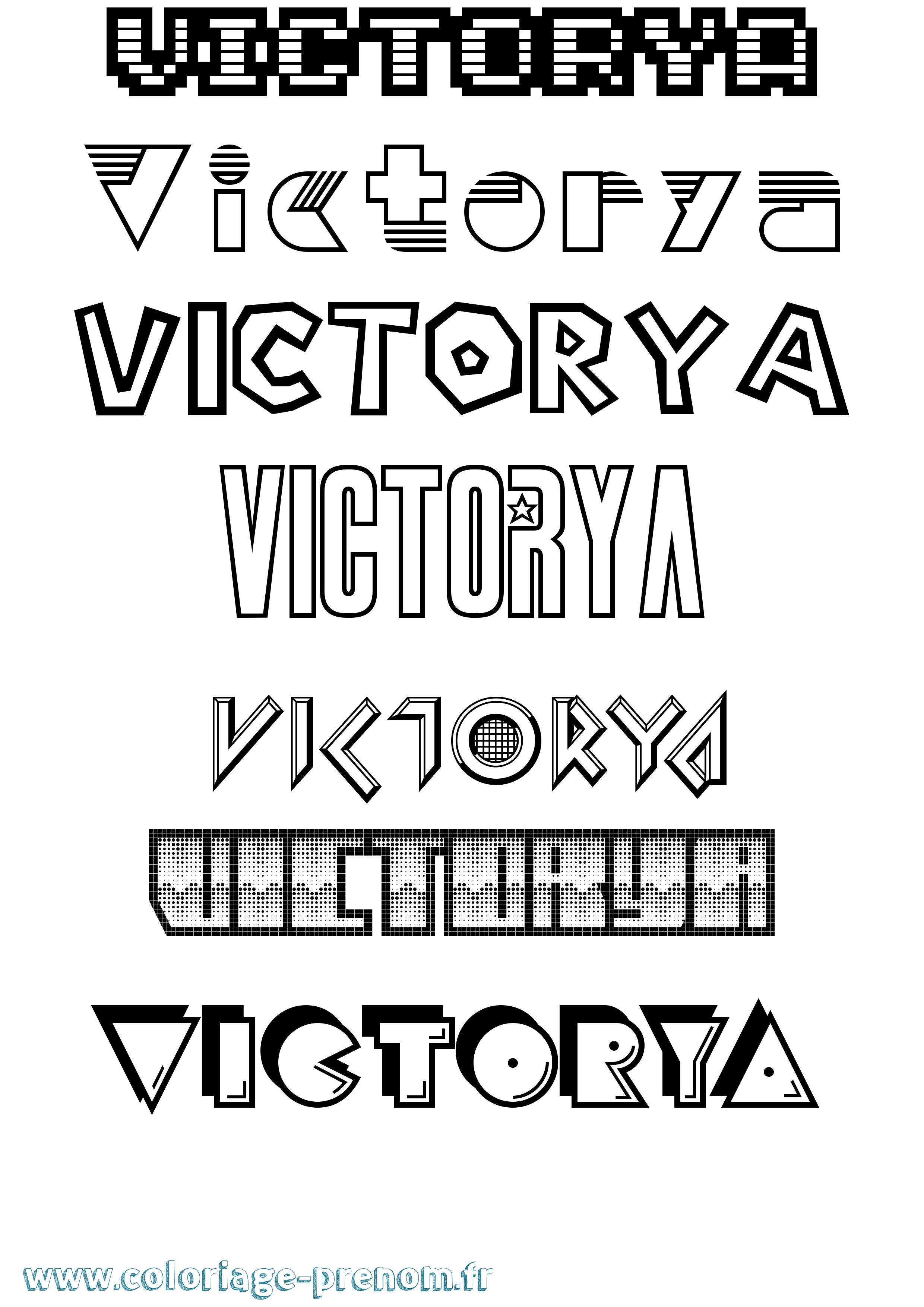 Coloriage Victorya Jeux Vidéos Coloriage prénom Victorya Jeux Vidéos