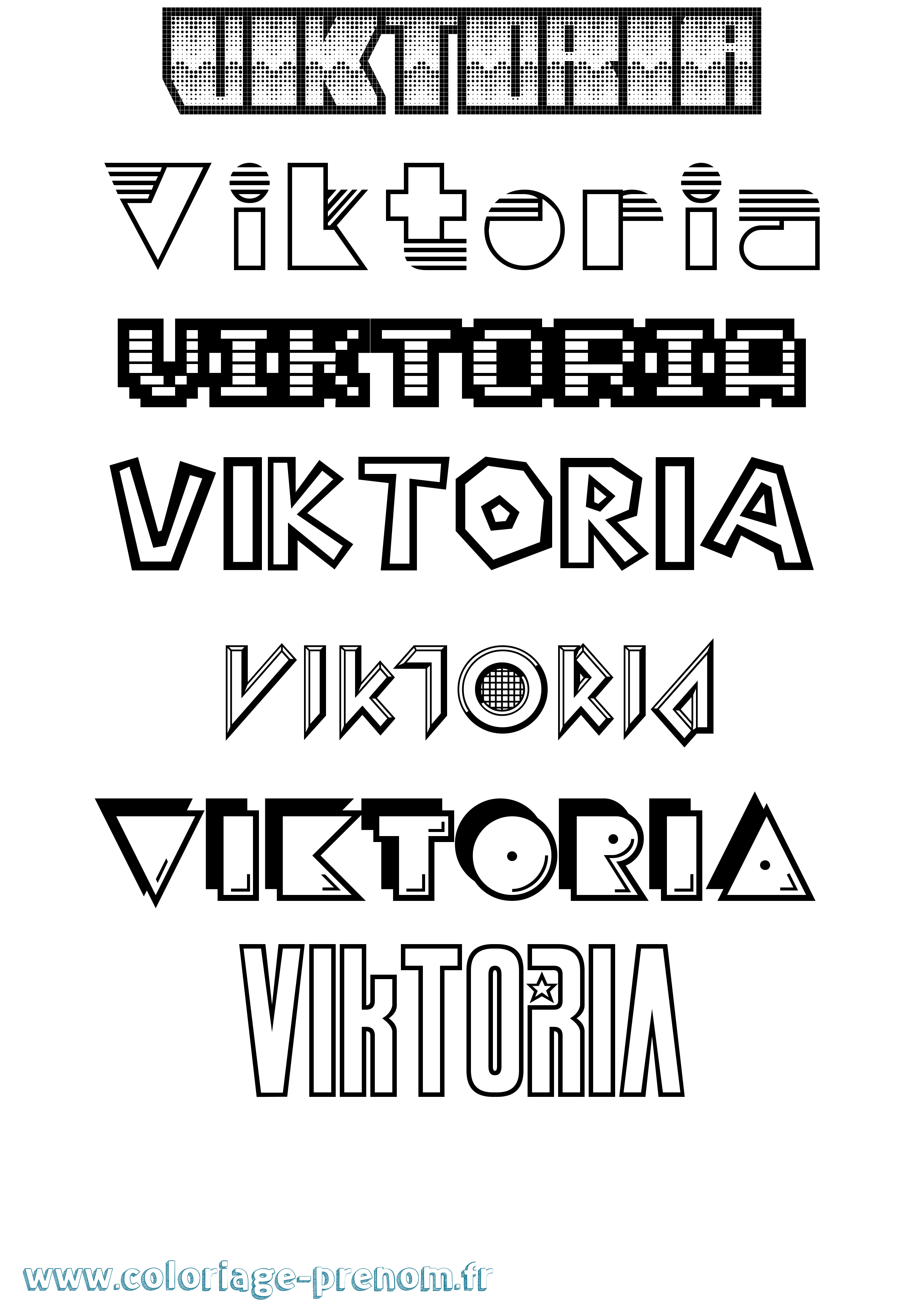 Coloriage Viktoria Jeux Vidéos Coloriage prénom Viktoria Jeux Vidéos